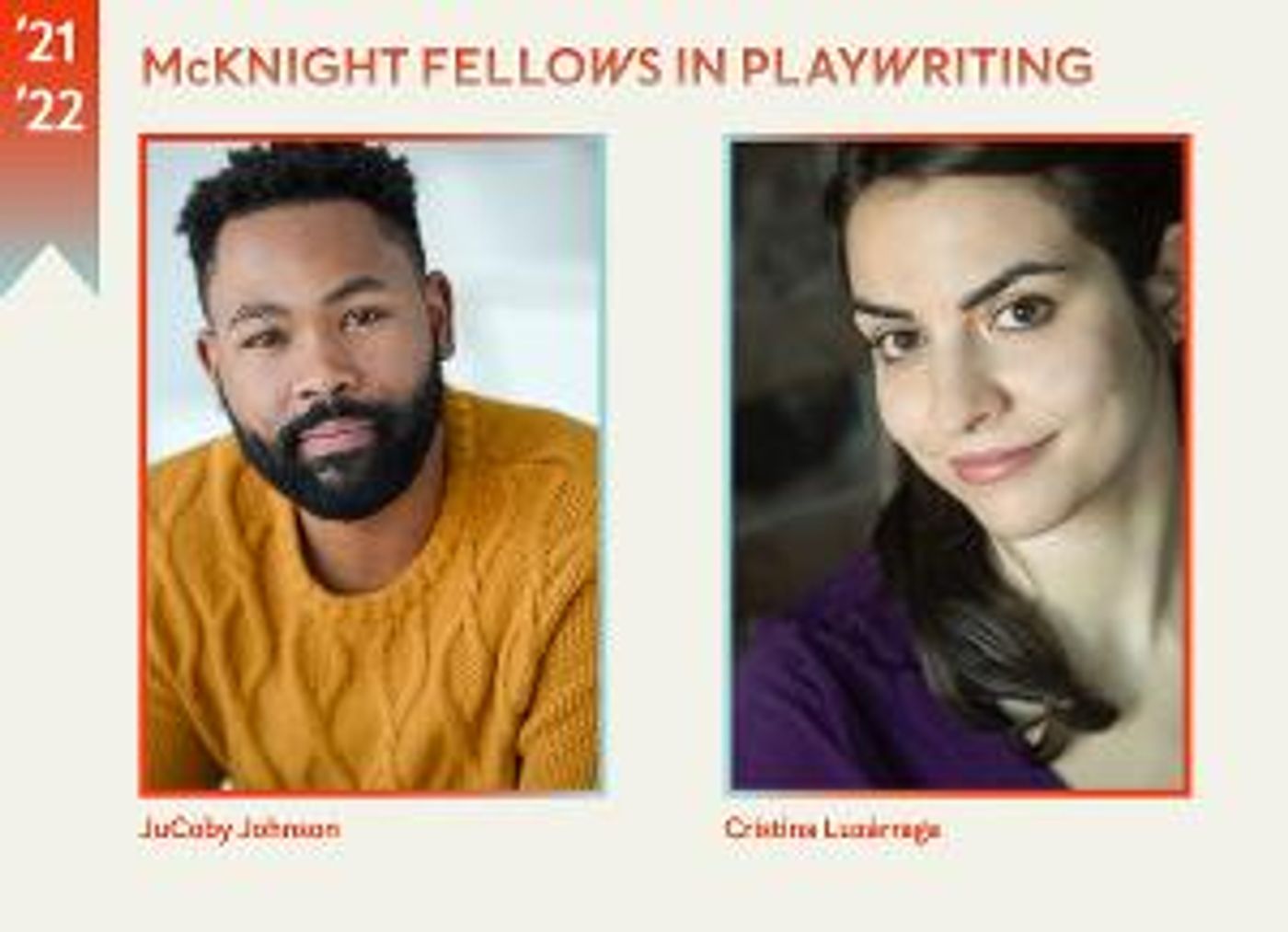 2021-22 McKnight National Residency and Commission and McKnight Fellowship in Playwriting Recipients Announced  Image