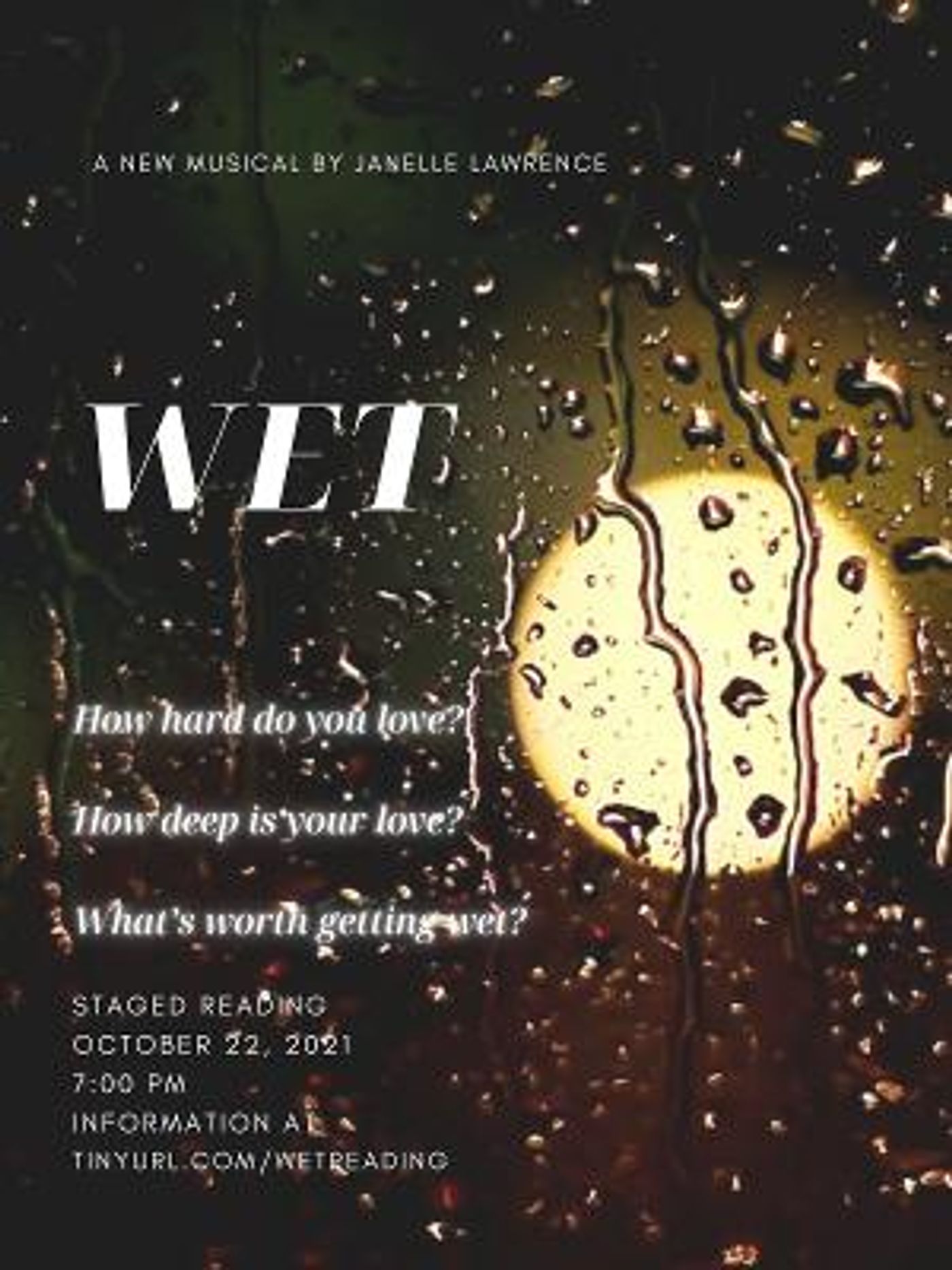 New Musical WET Announces Staged Reading  Image