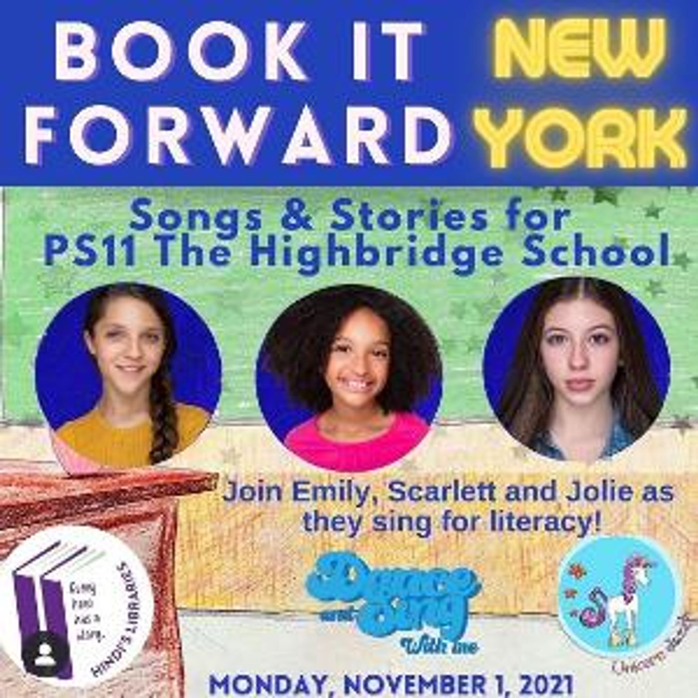 Book It Forward NYC: DANCE & SING WITH ME Book Donation Event to Take Place This November  Image