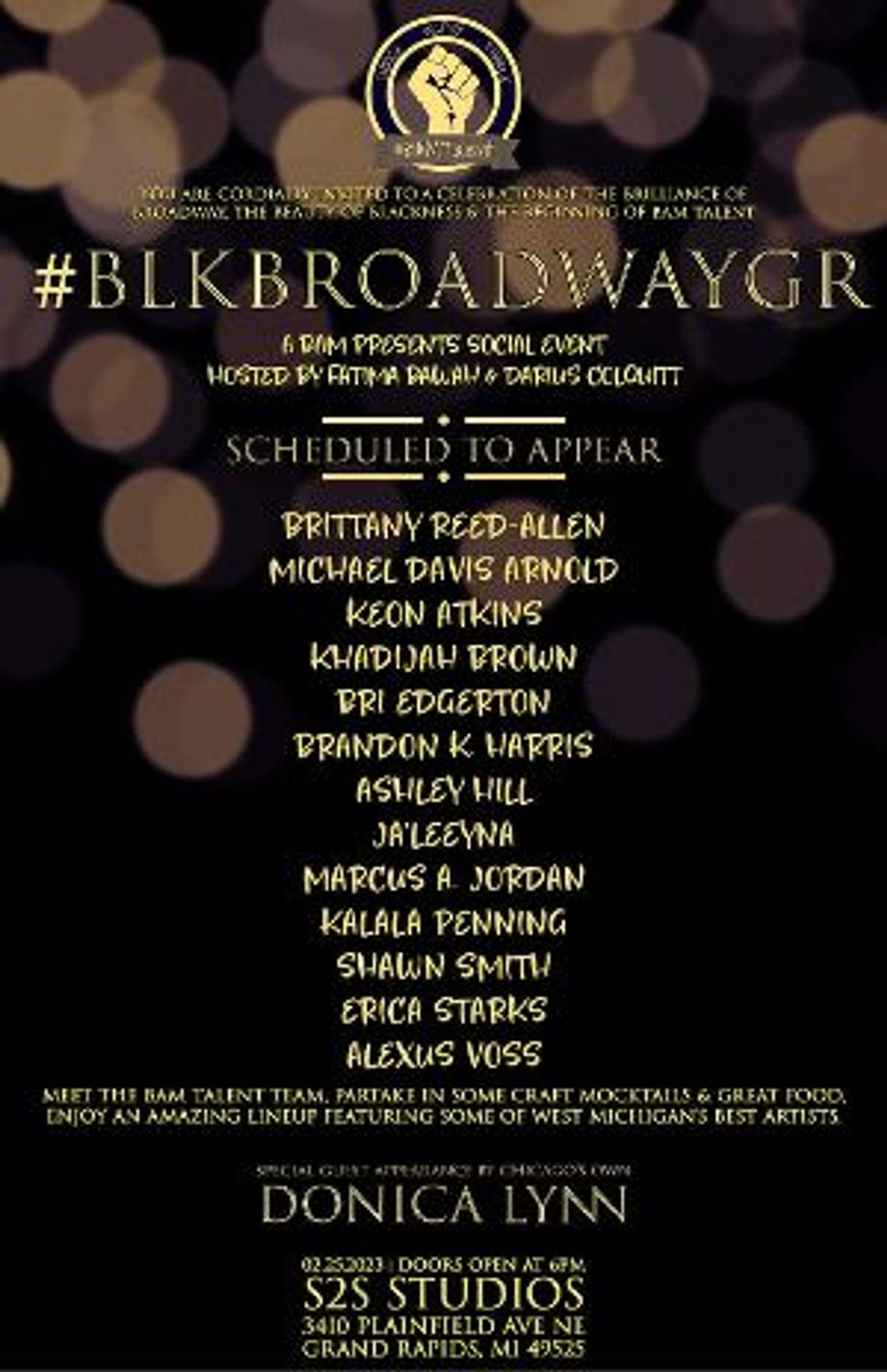 #BlkBroadwayGR Social Mixer Event to Take Place at S2S Studios  Image