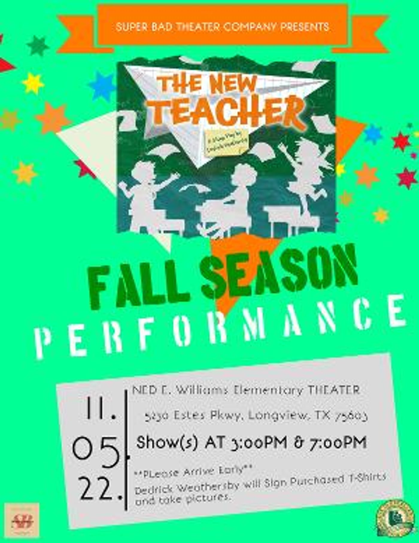 Super Bad Theater Company Partners To Present The Youth Creative Ethics Workshop And THE NEW TEACHER  Image