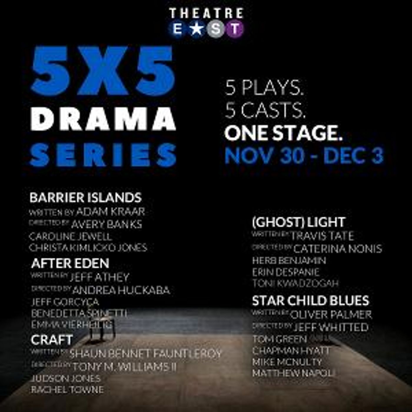 Theatre East's 5X5 Drama Series Returns This Week  Image