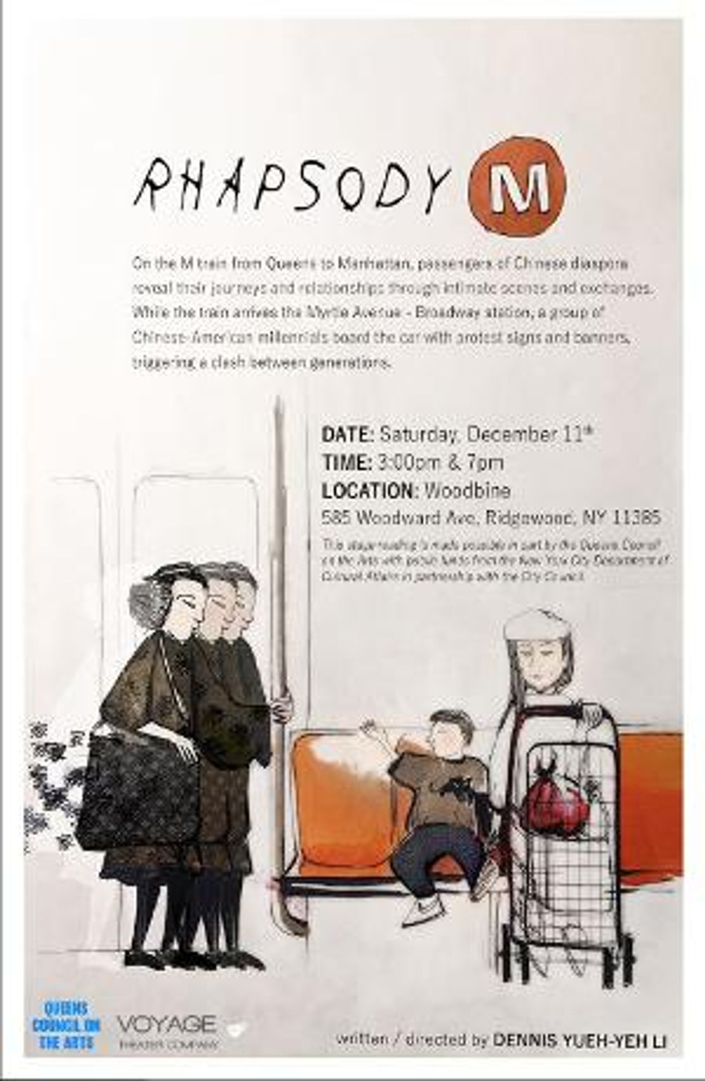 RHAPSODY M By Dennis Yueh-Yeh Li to Have Reading at the Voyage Theater  Image