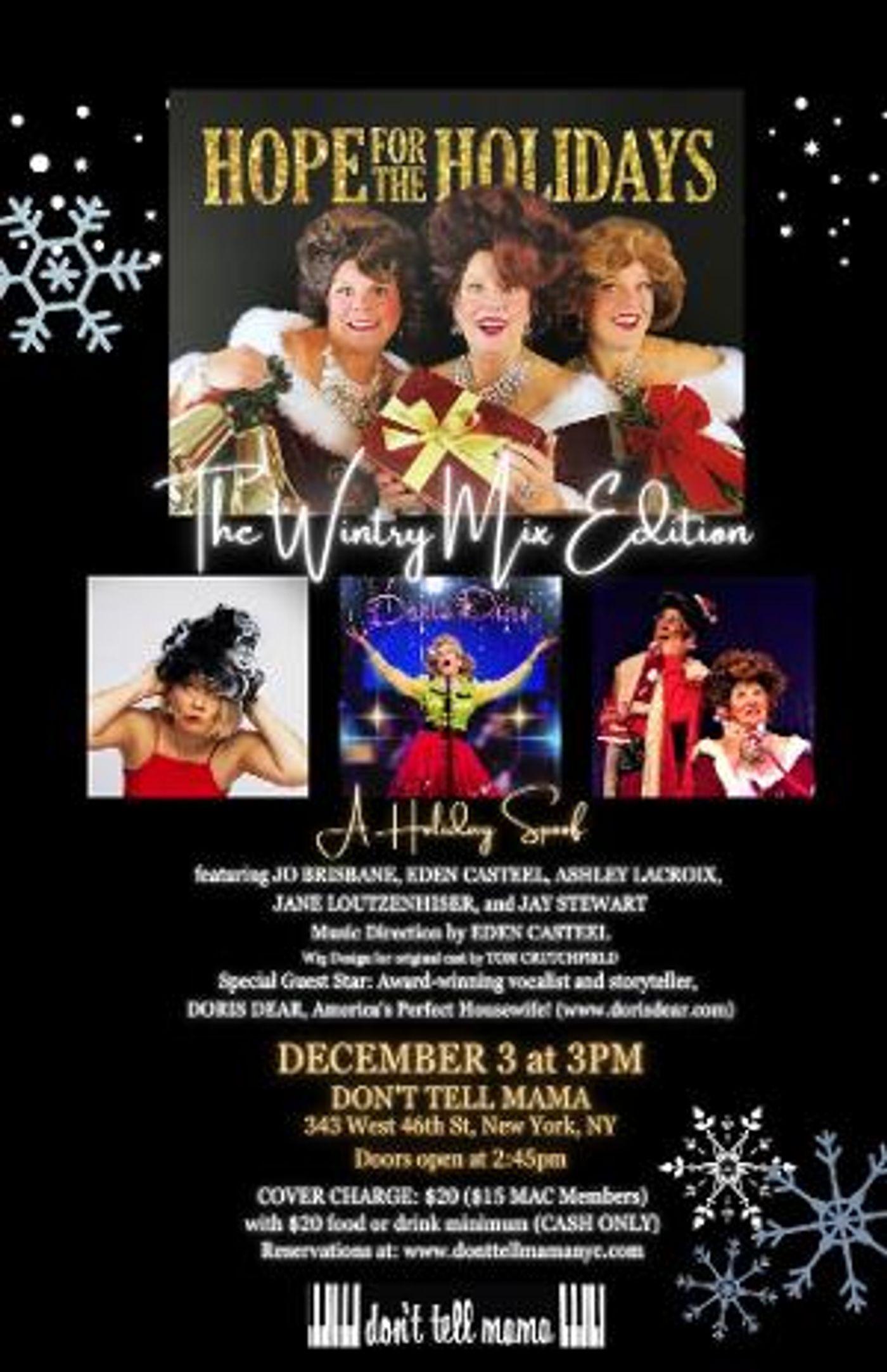 Doris Dear to Guest Star in Jo Brisbane's HOPE FOR THE HOLIDAYS at Don't Tell Mama  Image