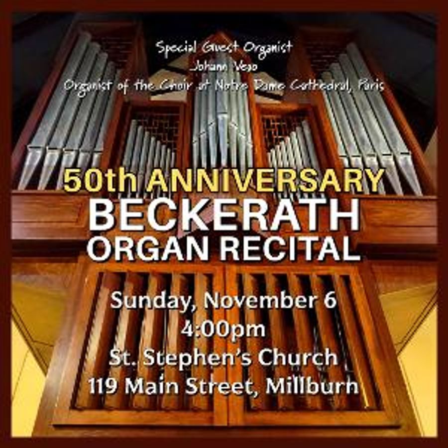 French Organist Johann Vexo to Perform at St. Stephen's Beckerath Organ Recital in November Image