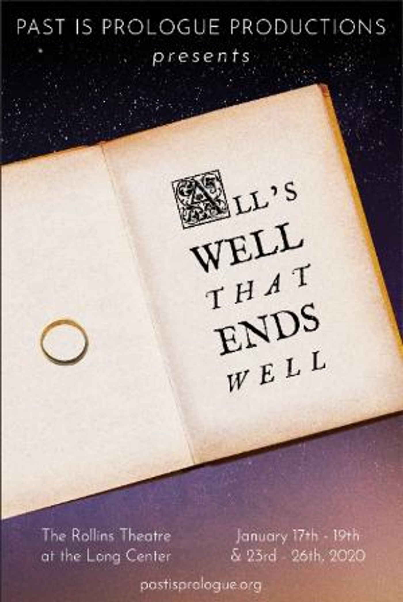 Past Is Prologue Presents ALL'S WELL THAT ENDS WELL  Image