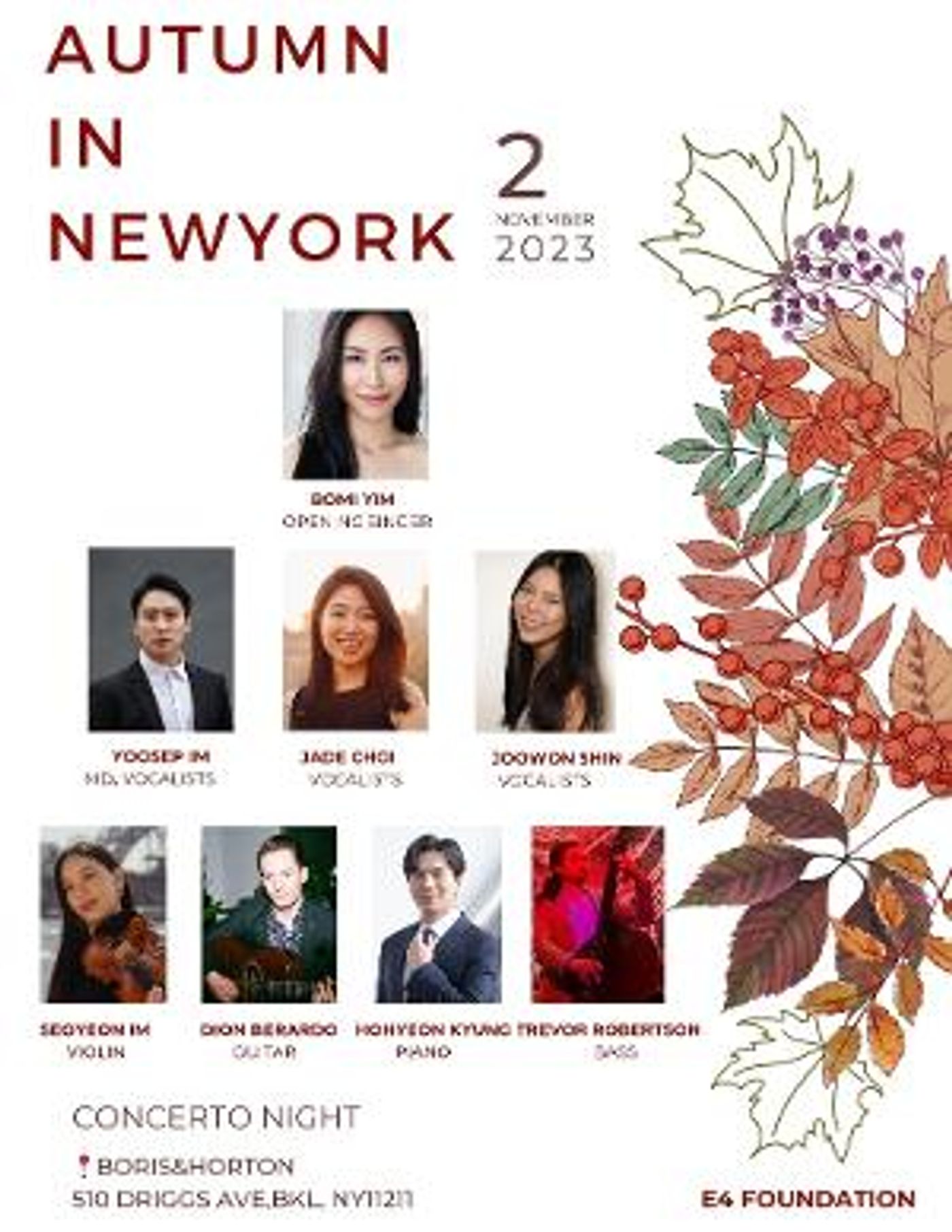 AUTUMN IN NEW YORK: CONCERTO NIGHT to Play Williamsburg Next Month  Image