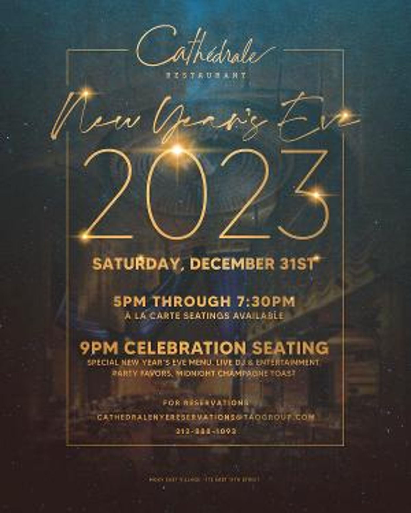 Spend New Year's Eve At Cathédrale At The Moxy East Village  Image