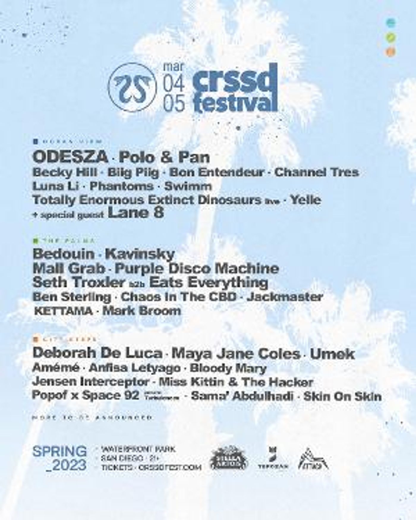 CRSSD Festival Announces Lineup For Spring 2023 Edition  Image