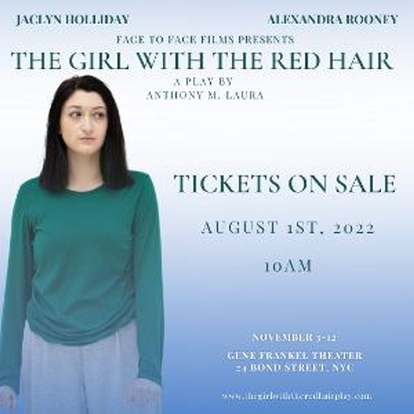 Tickets On Sale For THE GIRL WITH THE RED HAIR at the Gene Frankel Theatre  Image