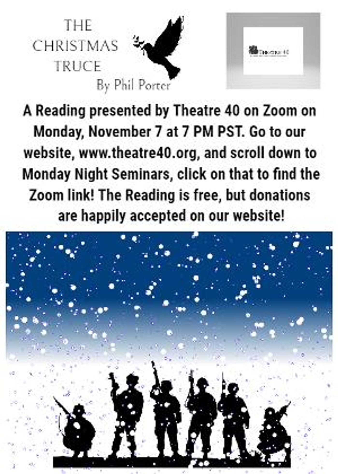 THE CHRISTMAS TRUCE Moves To Zoom On November 7  Image