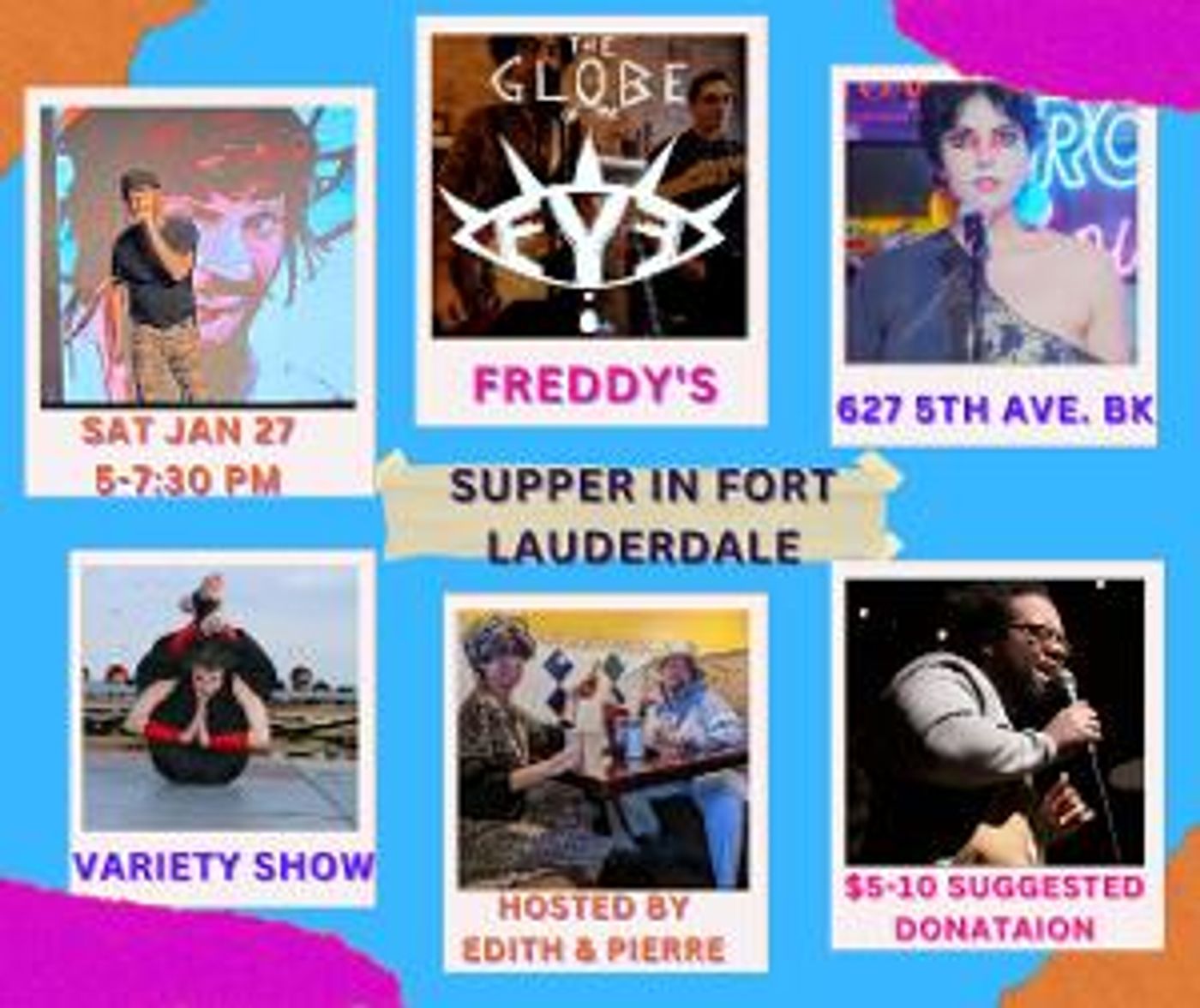 Variety Show SUPPER IN FORT LAUDERDALE Invites You To Come Play  Image