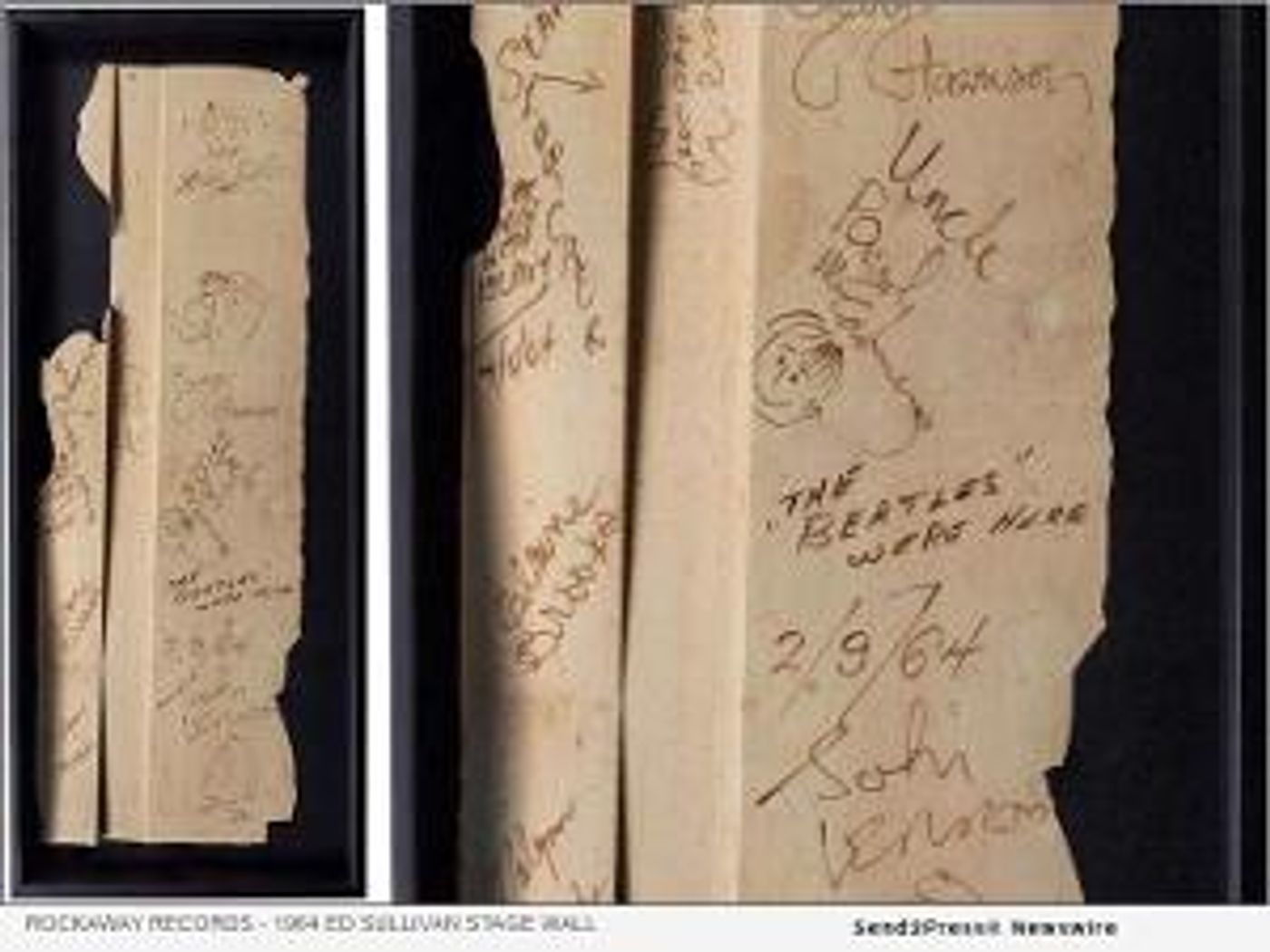 Historical Artifact From THE BEATLES On The Ed Sullivan Show Hits The Music Collectibles Market  Image