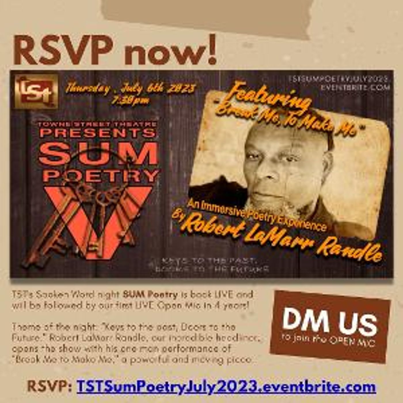 Towne Street Theatre Presents SUM POETRY  Image