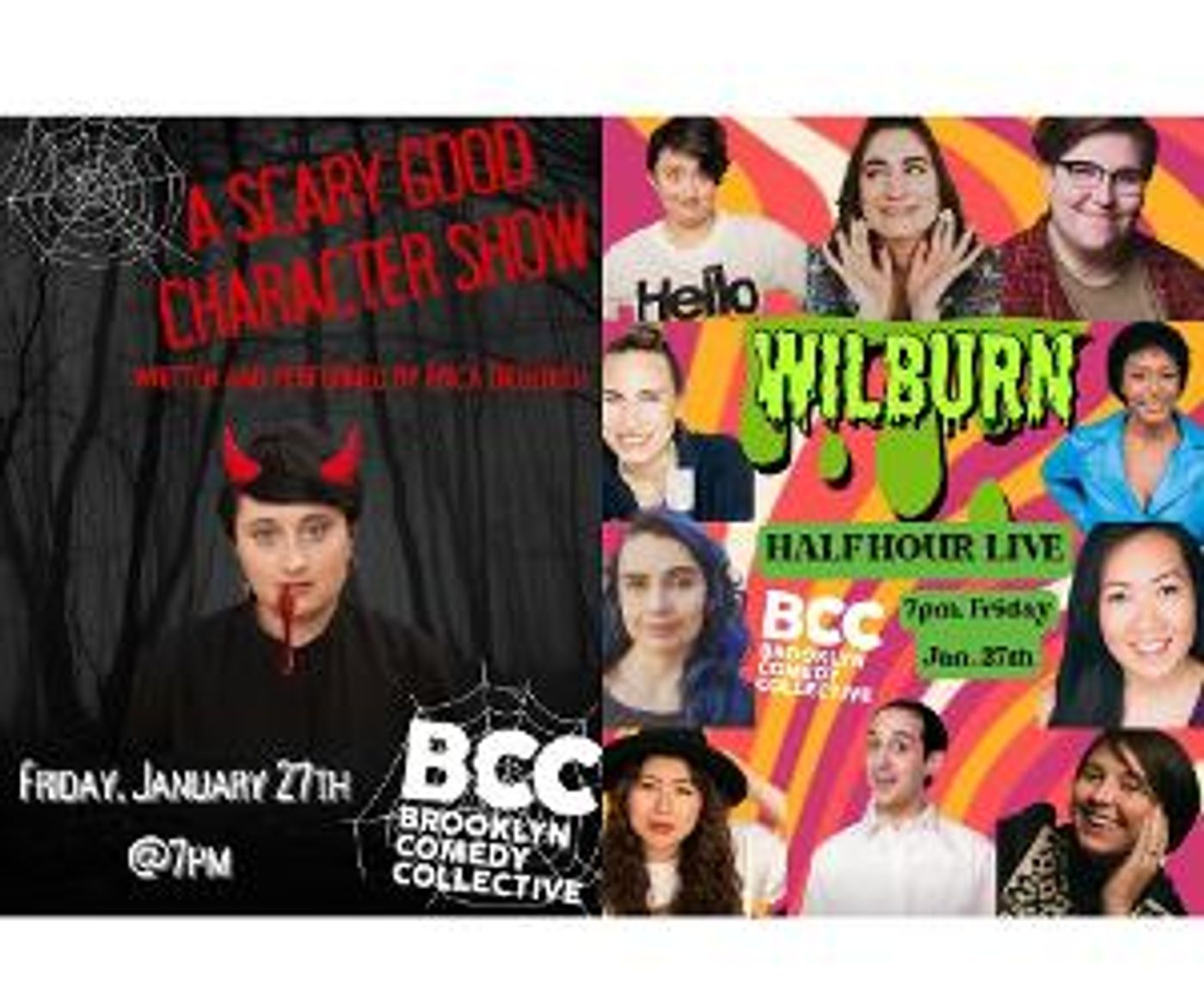 A SCARY GOOD CHARACTER SHOW and WILBURN: HALF-HOUR LIVE Are Coming To The Brooklyn Comedy Collective  Image