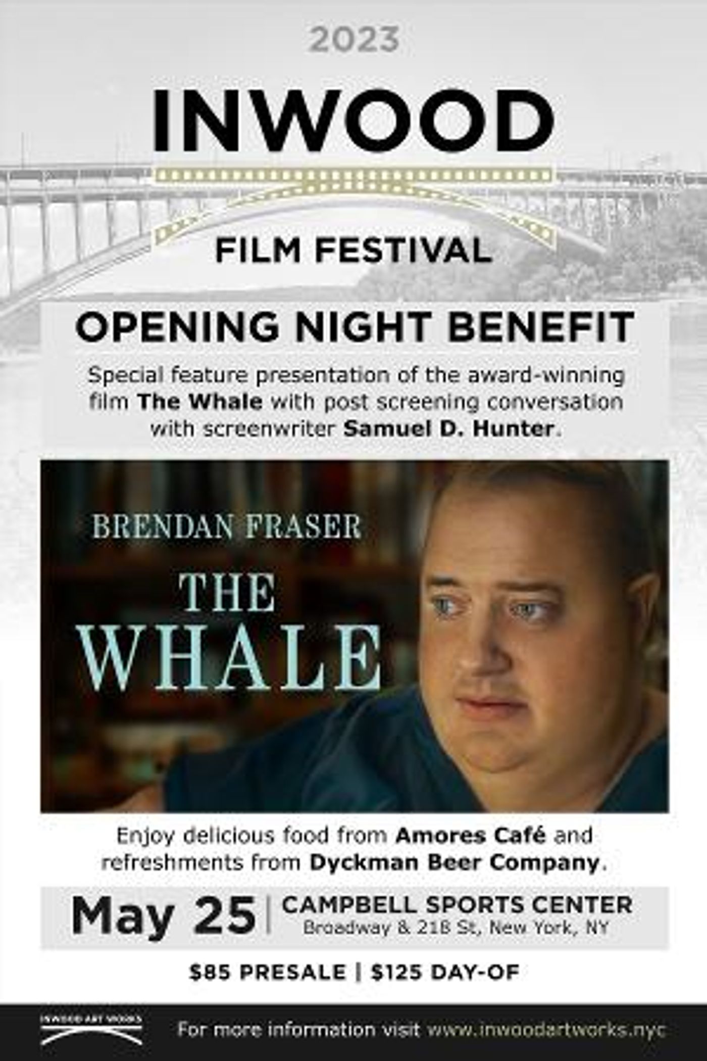 Inwood Film Festival To Open With THE WHALE, And Post Screening Interview With Screenwriter Samuel D. Hunter  Image
