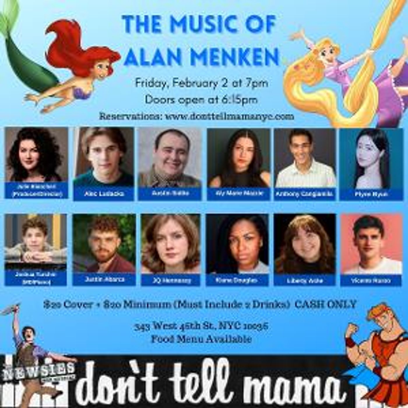 Don't Tell Mama to Present THE MUSIC OF ALAN MENKEN in February  Image