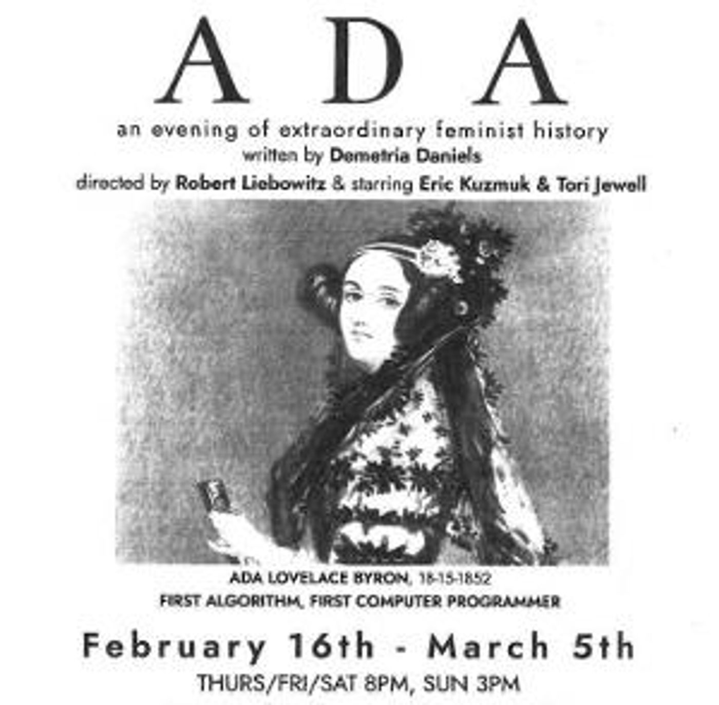 ADA (An Evening of Extraordinary Feminist History) to be Presented at Theater for the New City in February  Image