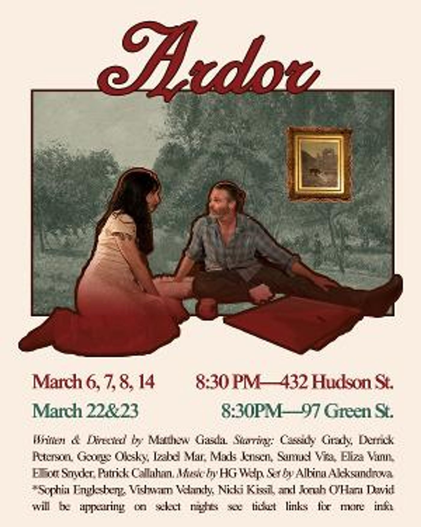 ARDOR By Matthew Gasda Runs Through March At Secret Locations Across Manhattan And Brooklyn  Image