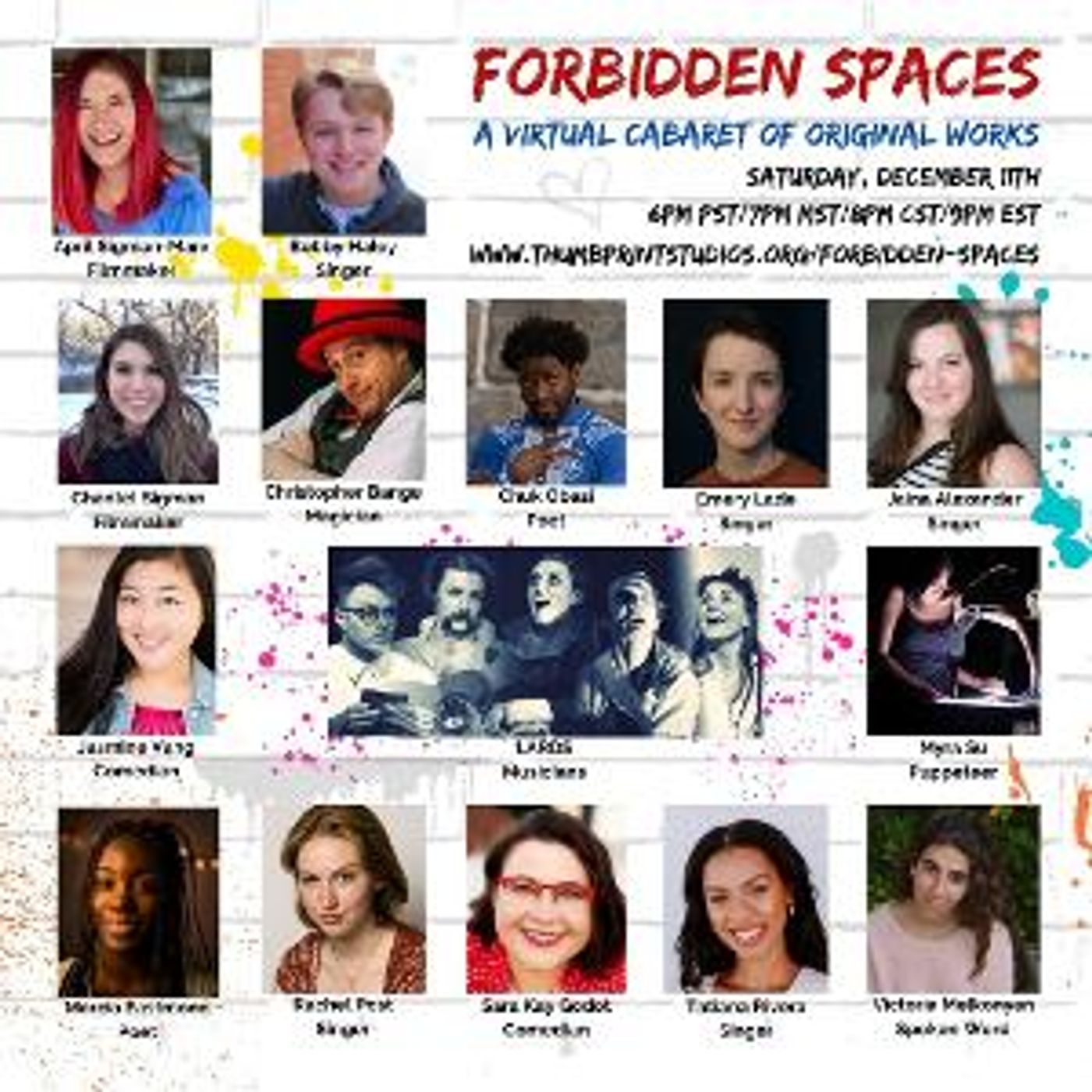 FORBIDDEN SPACES A Virtual Cabaret of Original Works Announced  Image