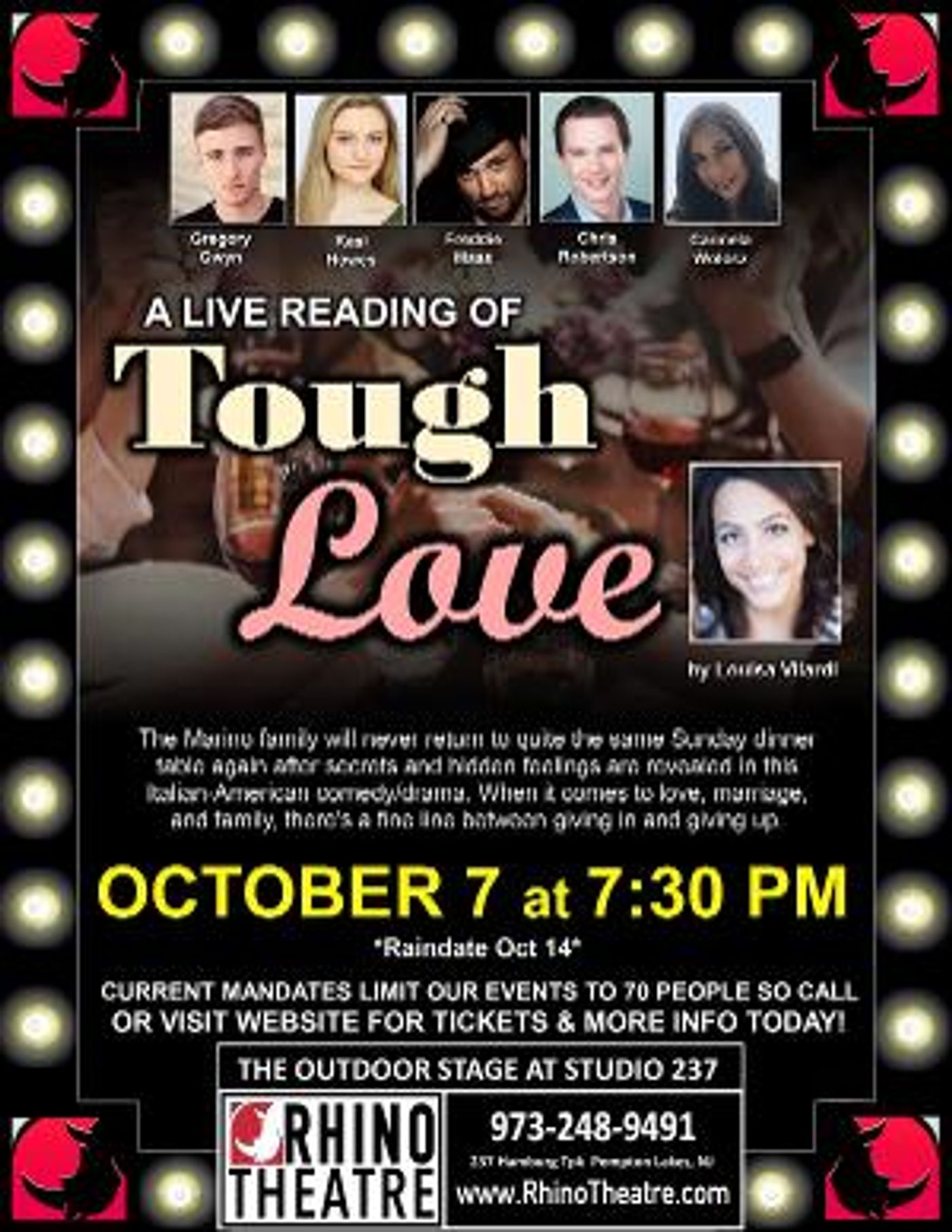 Rhino Theatre To Host Public Reading Of Louisa Vilardi's Play, TOUGH LOVE  Image