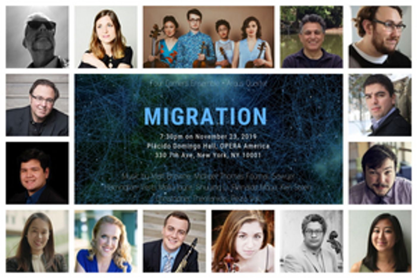 Four Corners Ensemble To Present MIGRATION Featuring The Argus Quartet  Image