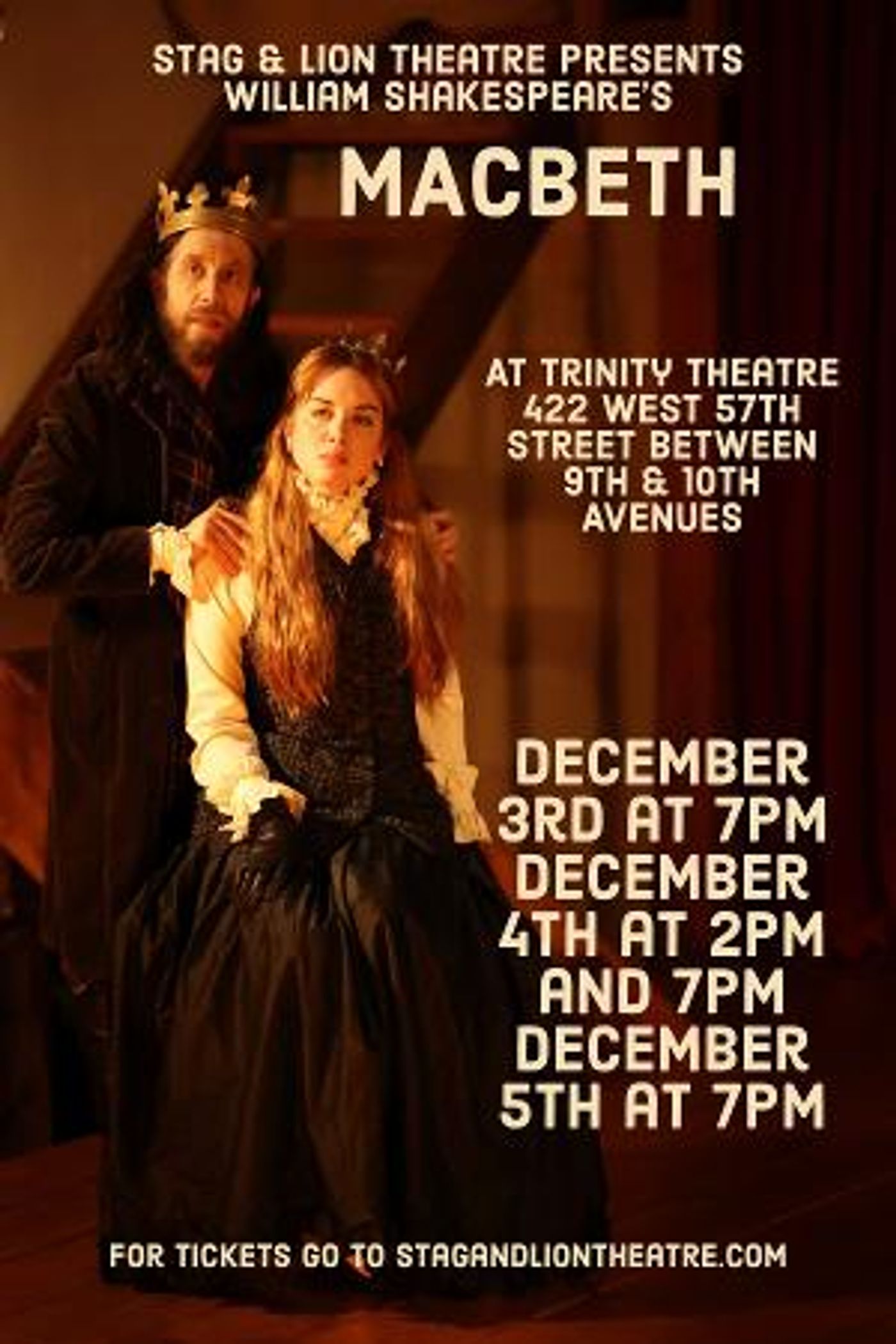 Stag & Lion Extends MACBETH At Trinity Theatre  Image