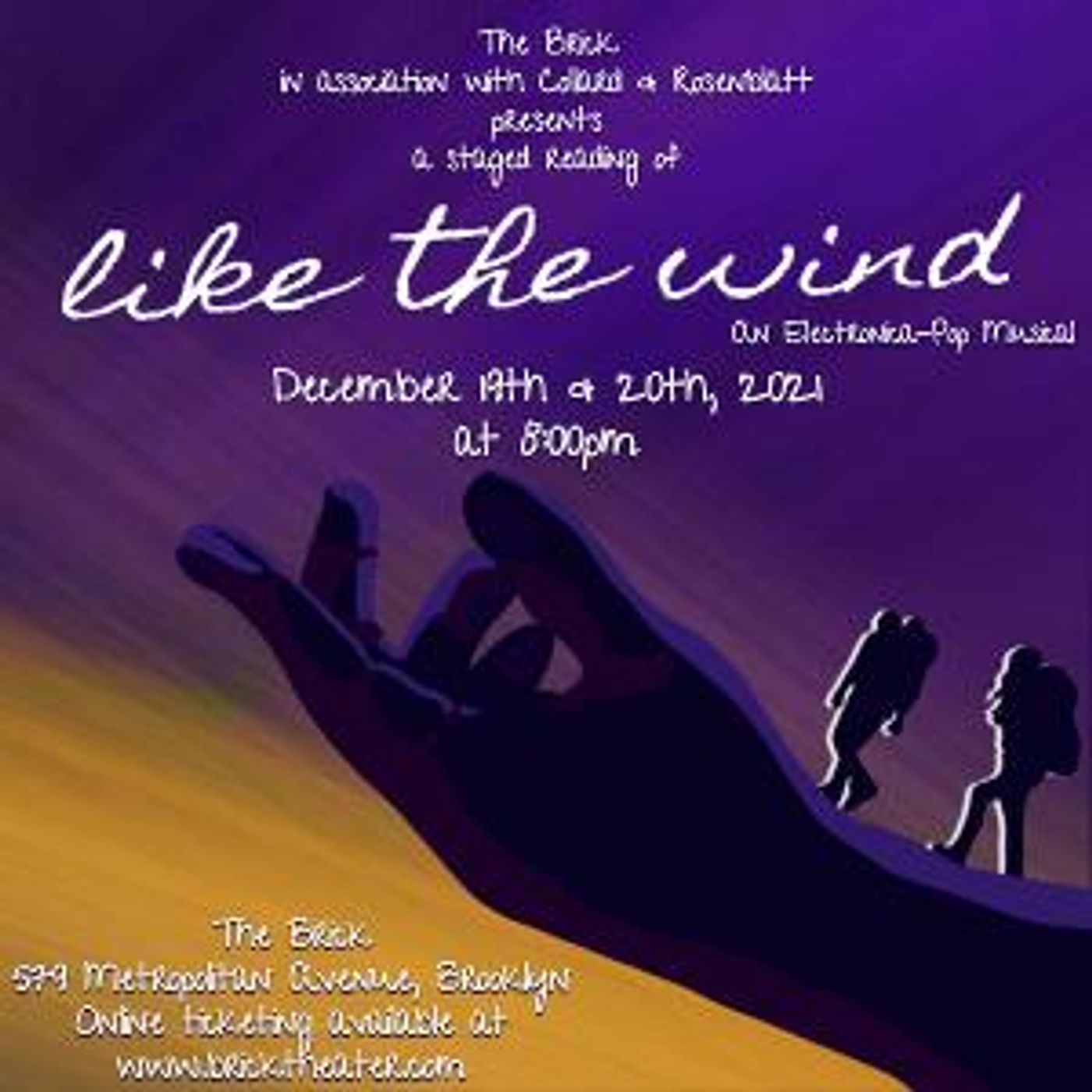 LIKE THE WIND To Receive Staged Reading at The Brick  Image