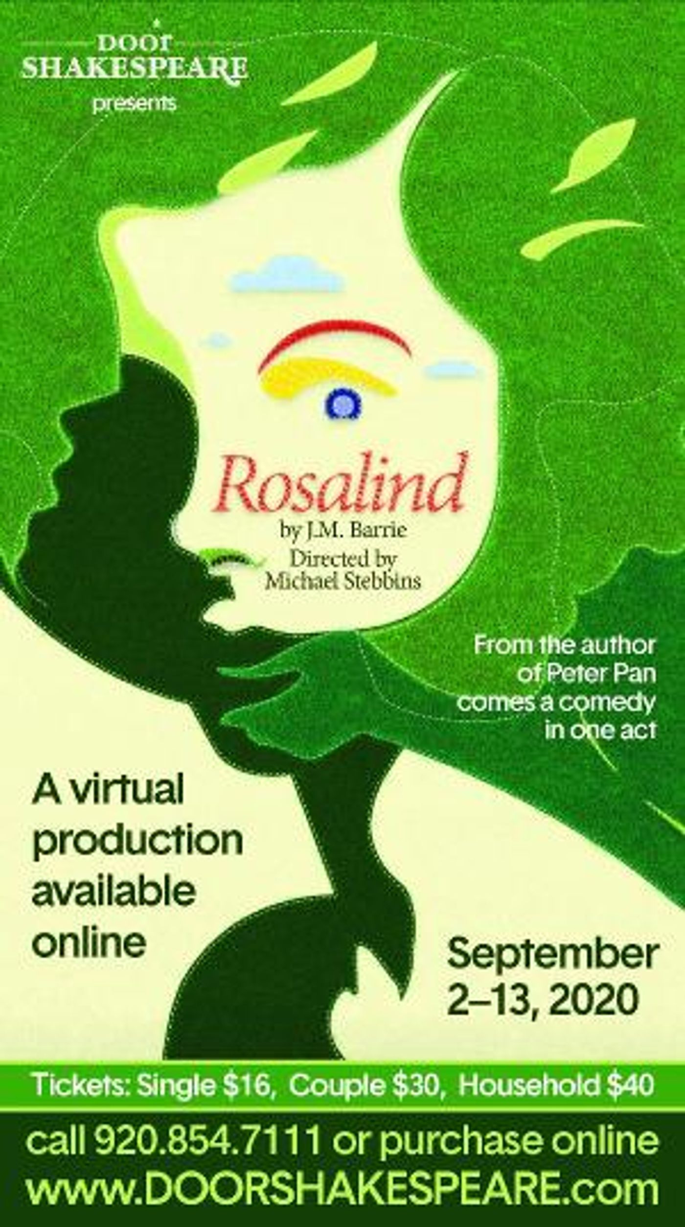 Door Shakespeare Presents First Virtual Outing, J.M. Barrie's ROSALIND  Image