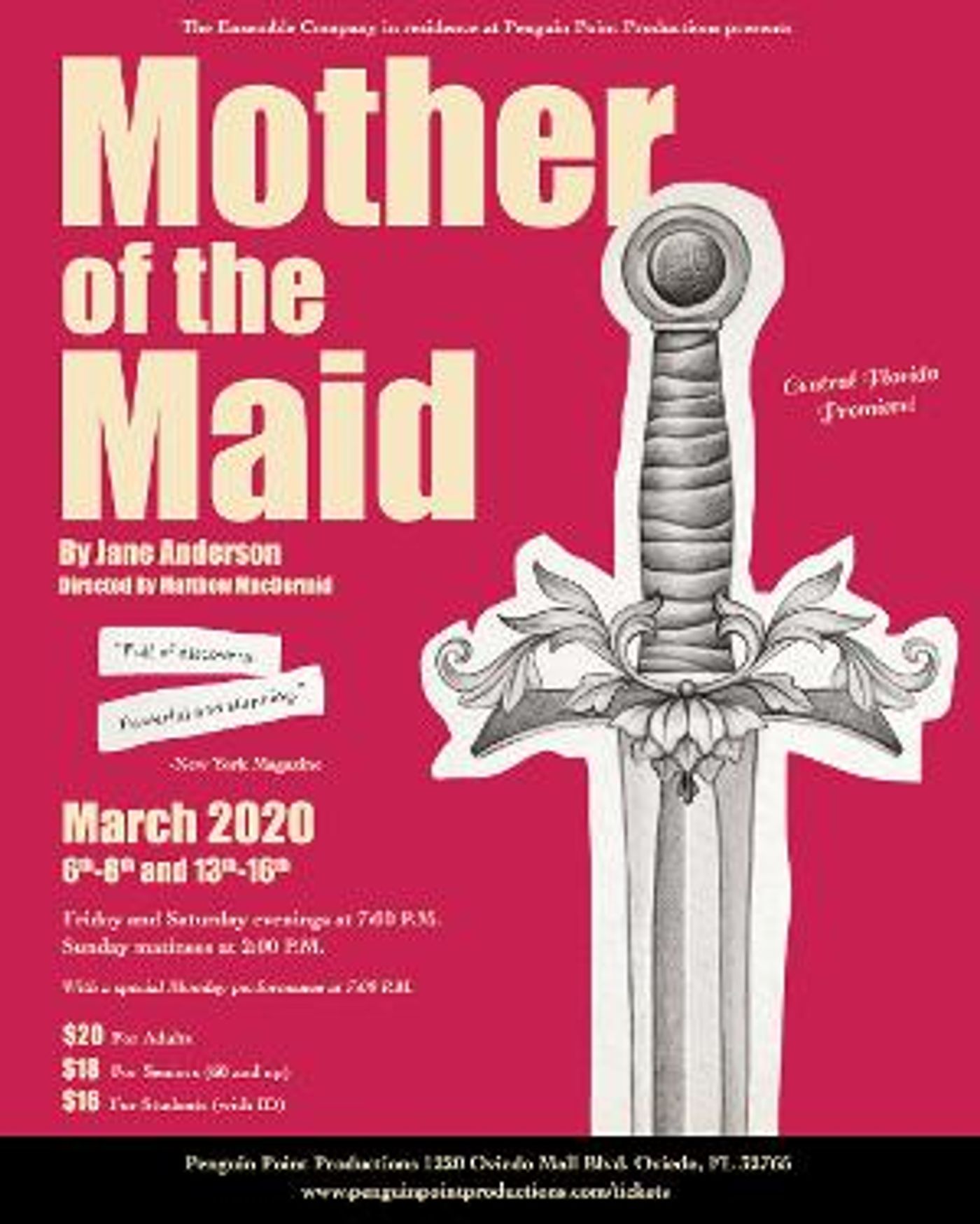The Ensemble Company Continues 2020 Season With Central Florida Premiere Of MOTHER OF THE MAID  Image