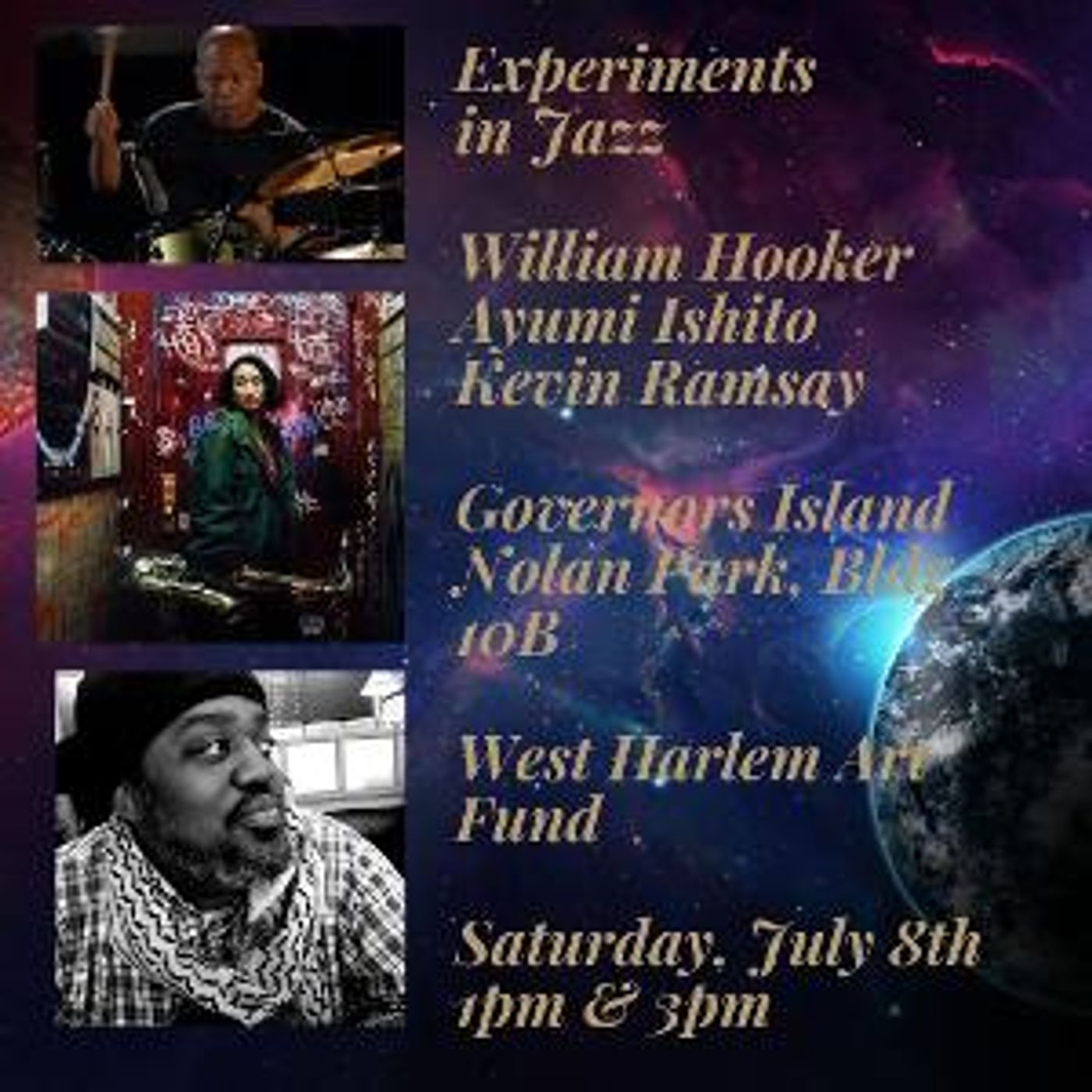 Jazz Drummer William Hooker Returns To Governors Island This Weekend  Image