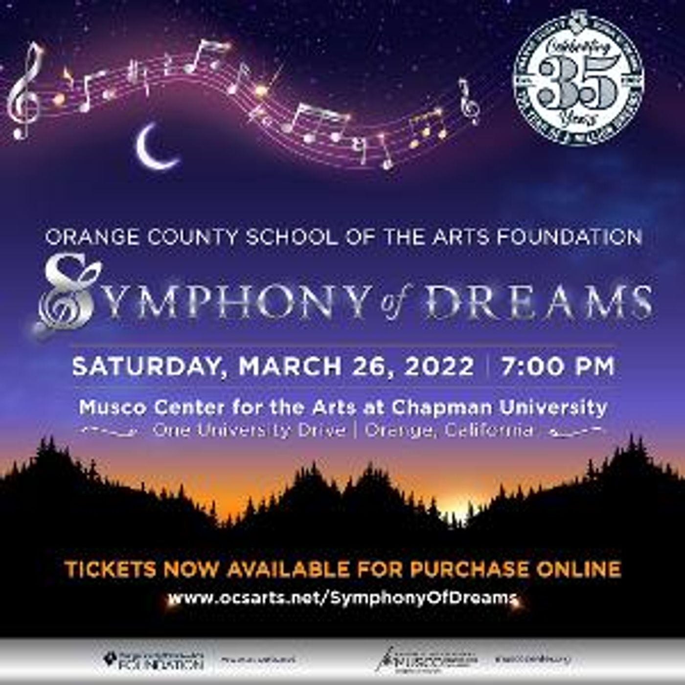 Orange County School Of The Arts To Host 35th Anniversary Classical Concert SYMPHONY OF DREAMS  Image