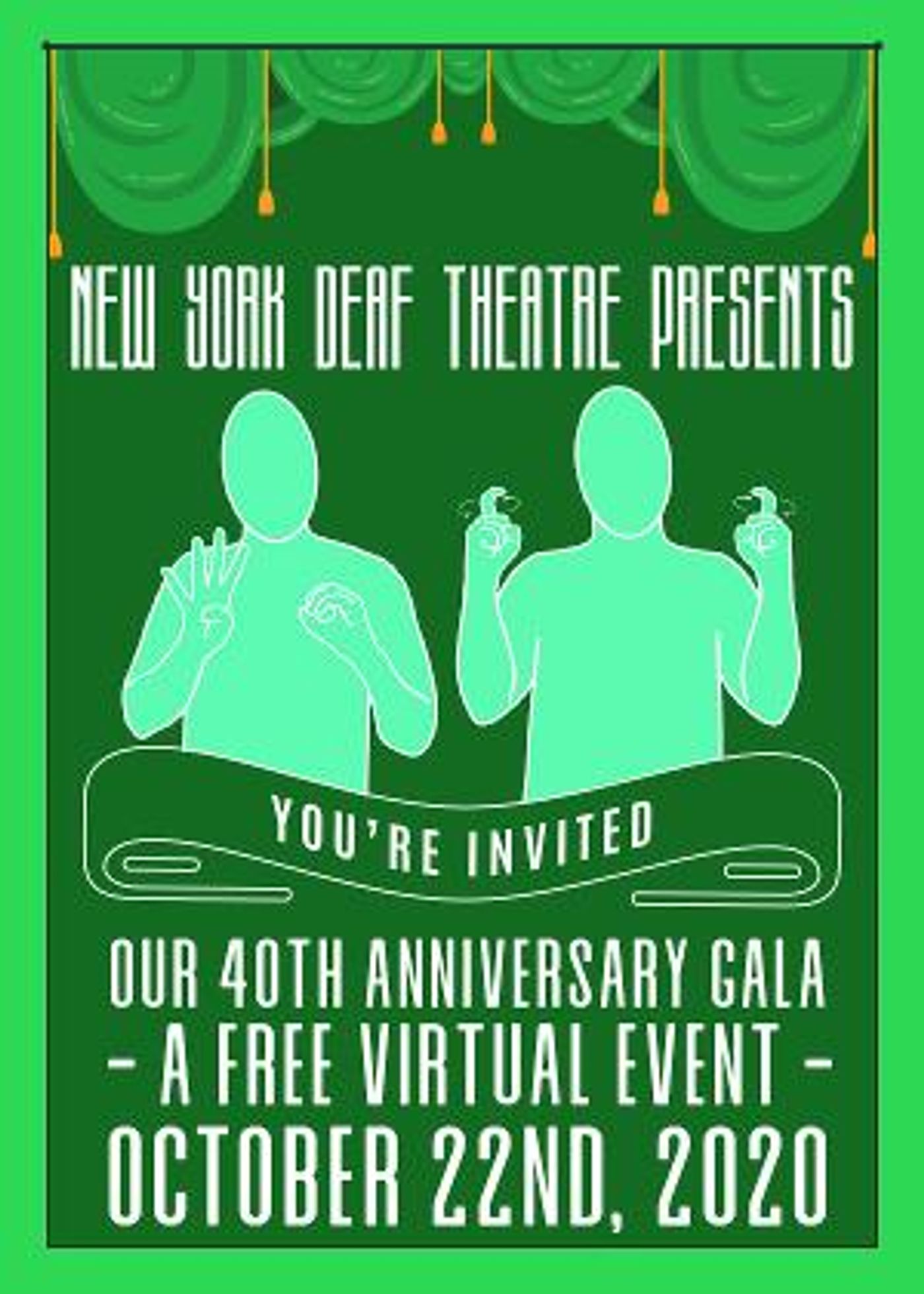 New York Deaf Theatre Announces 40th Anniversary Virtual Gala  Image