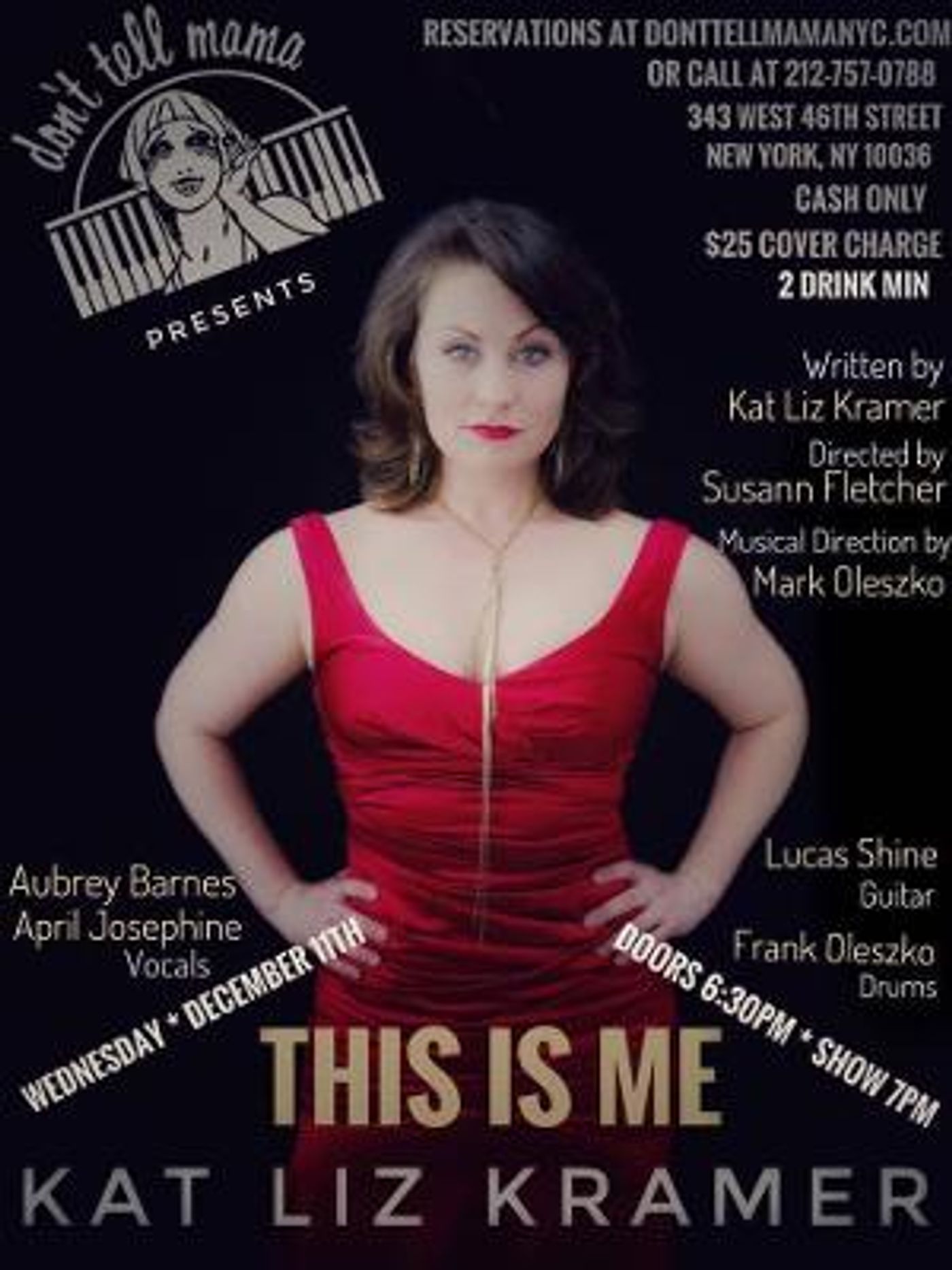 KAT LIZ KRAMER: THIS IS ME is Heading to Don't Tell Mama  Image
