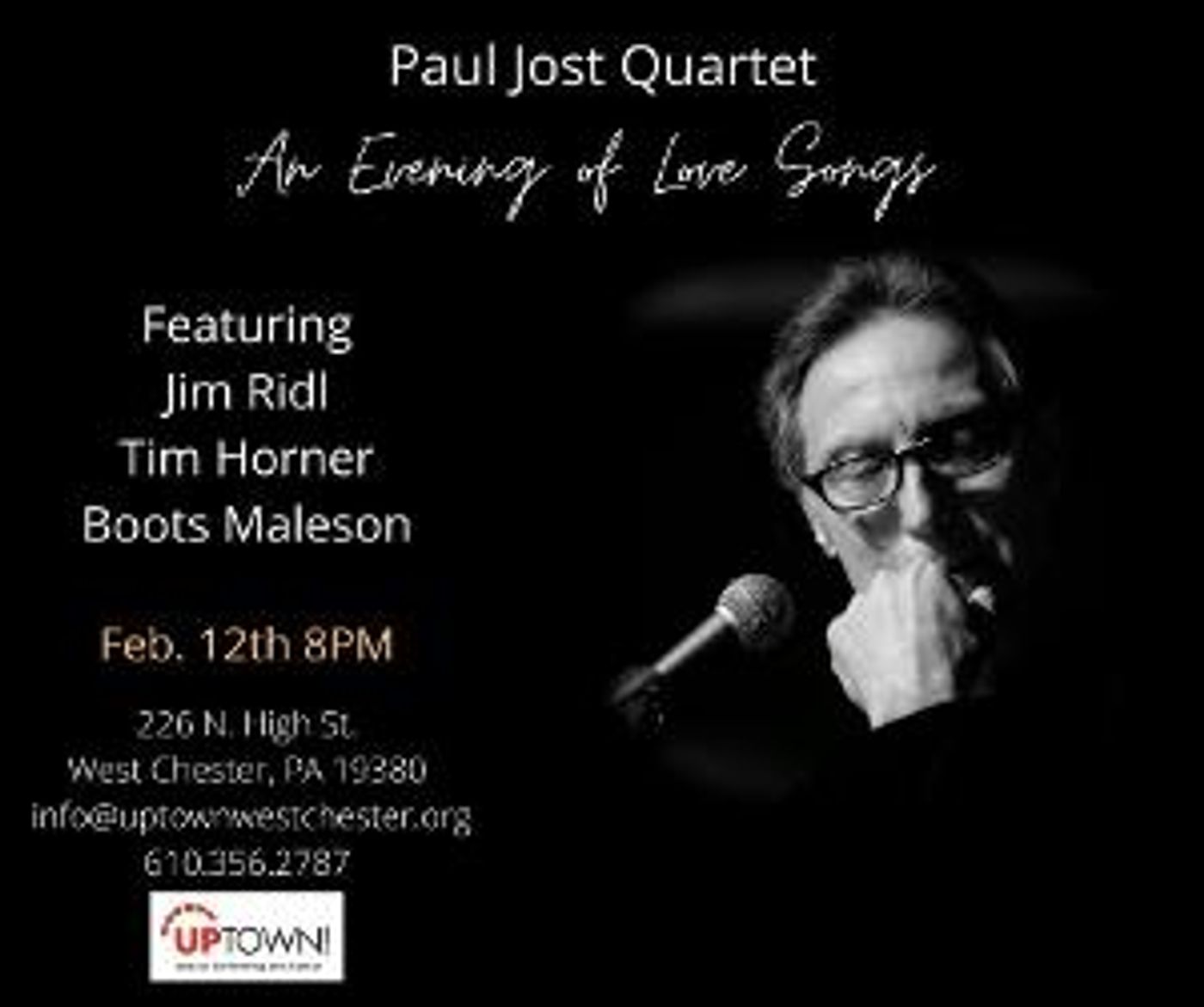 Knauer Performing Arts Center Celebrates Valentine's Day With The Paul Jost Quartet Performing The Music Of Tony Bennett  Image