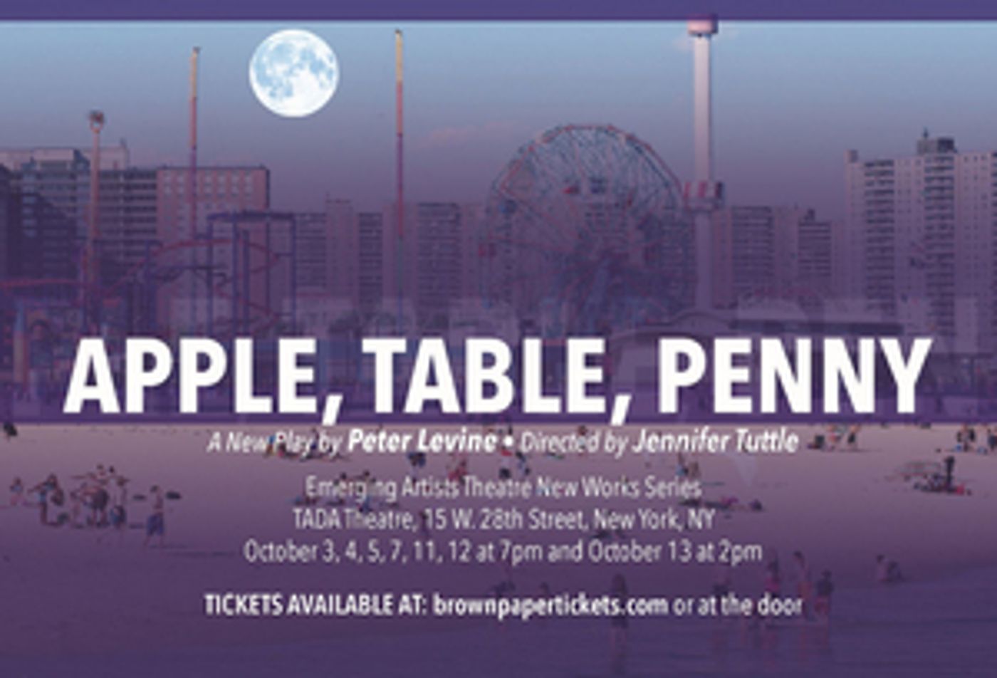 Peter Levine's New Play, APPLE, TABLE, PENNY, Headlines Emerging Artists Theatre's New Work Series  Image
