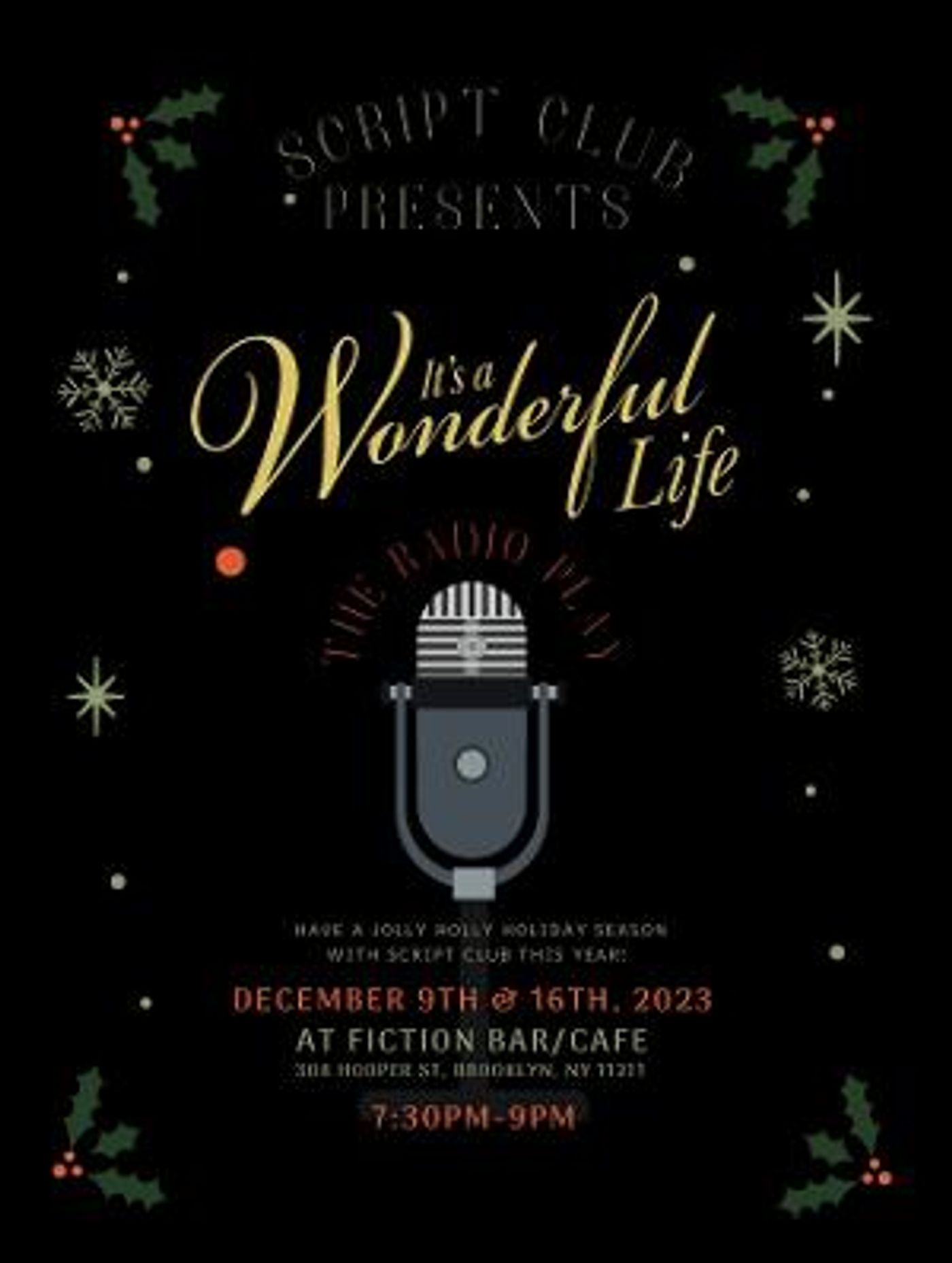 Script Club To Host Reading of IT'S A WONDERFUL LIFE: THE RADIO PLAY  Image