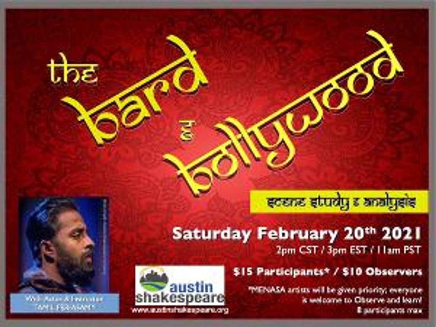 Austin Shakespeare Offers The Bard & Bollywood Scenework Class  Image
