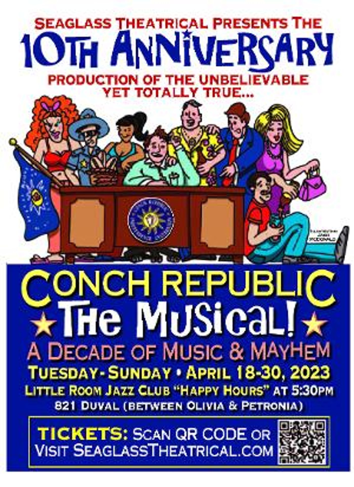 Seaglass Theatrical Presents Secession Musical CONCH REPUBLIC — THE MUSICAL In Key West  Image
