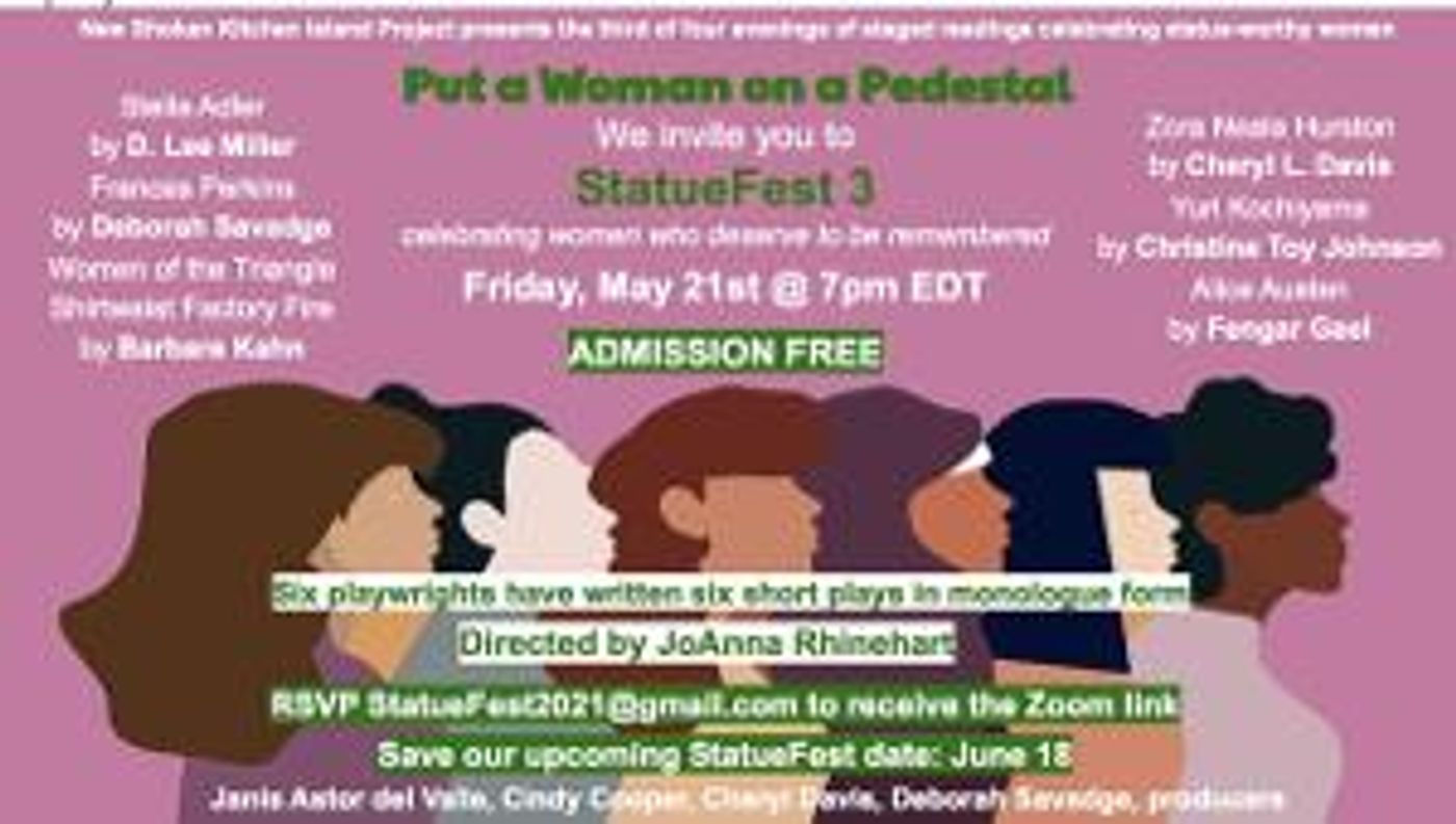 PUT A WOMAN ON A PEDESTAL to Honor Women with Evening of Virtual Monologues  Image
