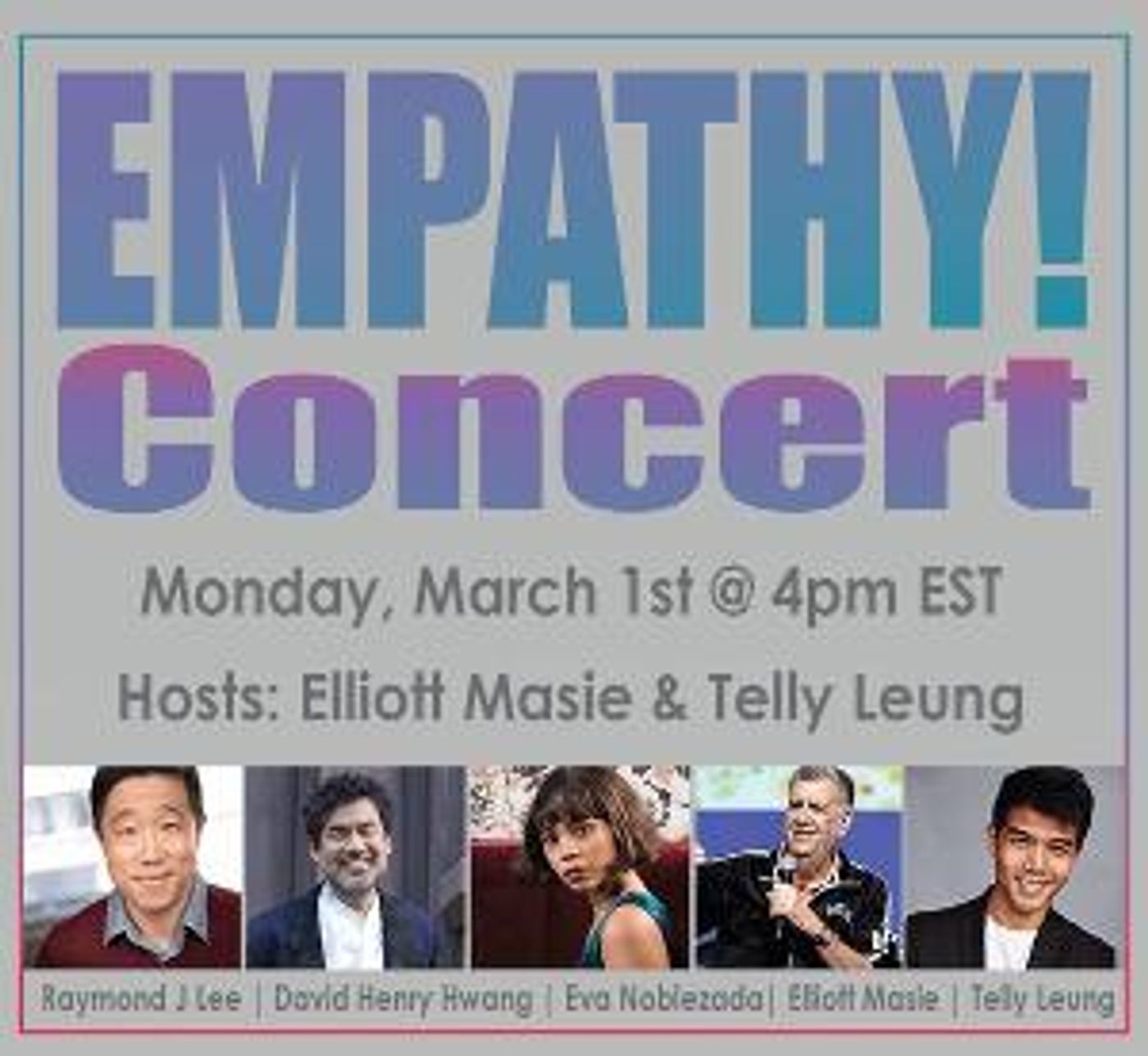 David Henry Hwang, Eva Noblezada Join Asian- American Focused EMPATHY CONCERT  Image