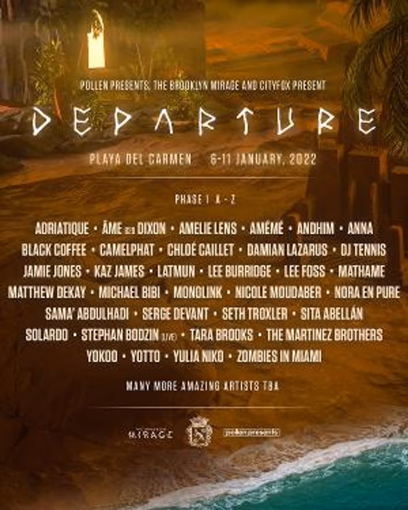 Pollen Presents, The Cityfox Experience, And The Brooklyn Mirage Announce DEPARTURE In Playa Del Carmen  Image