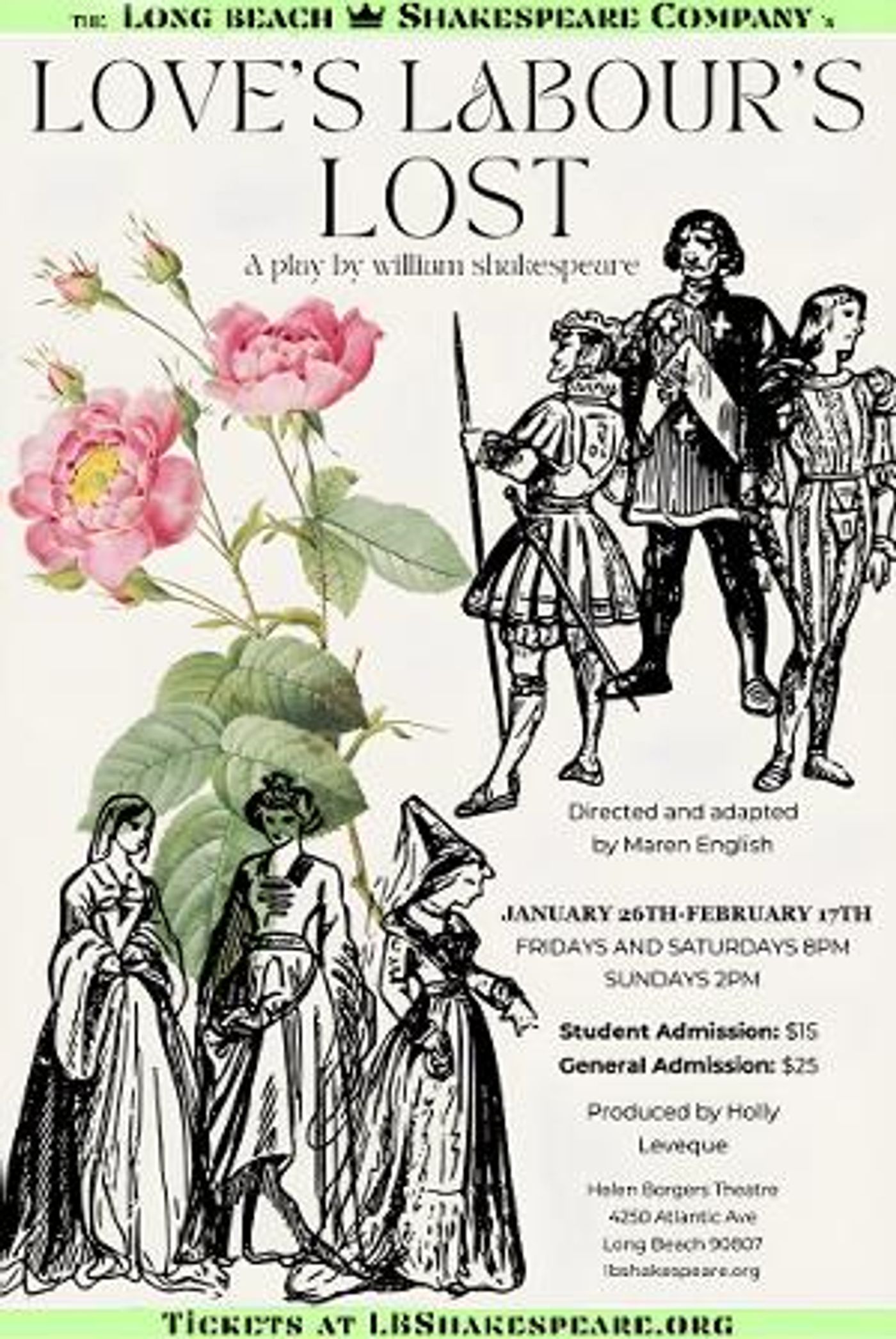 The Long Beach Shakespeare Company's LOVE'S LABOUR'S LOST to Open This Week  Image