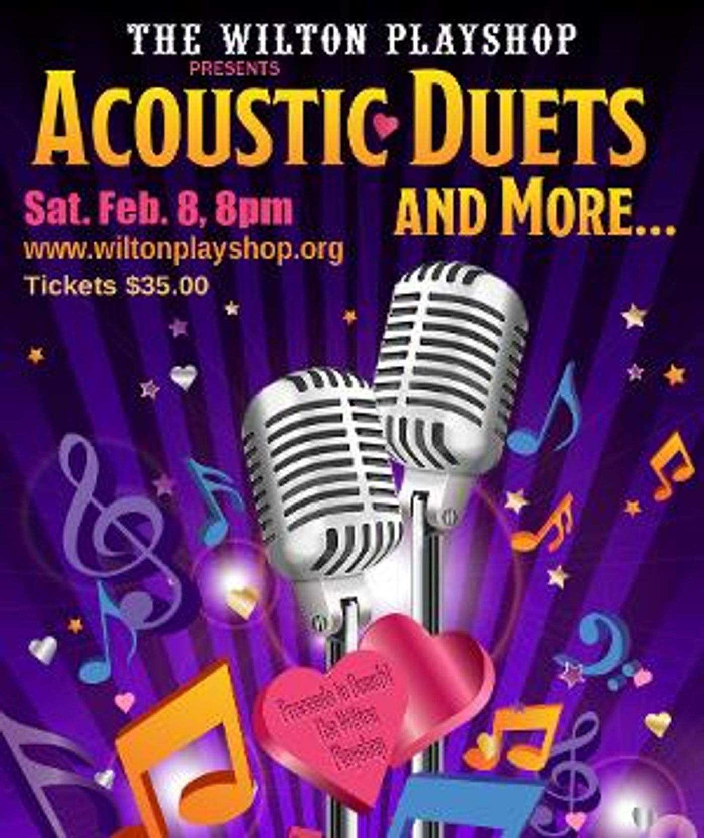 Acoustic Duets Fundraiser Will Be Held at The Wilton Playshop  Image
