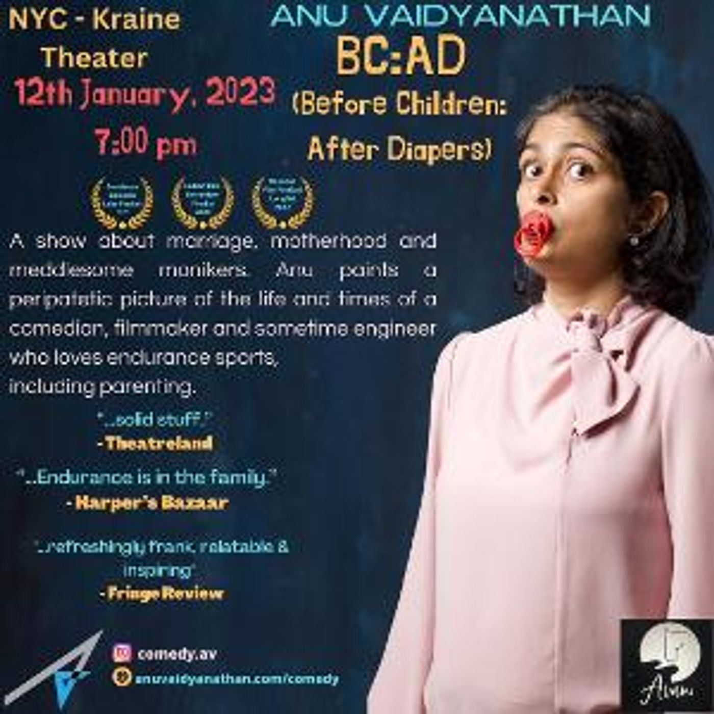 Anu Vaidyanathan Makes Off-Broadway Debut With Solo Show BC:AD  Image