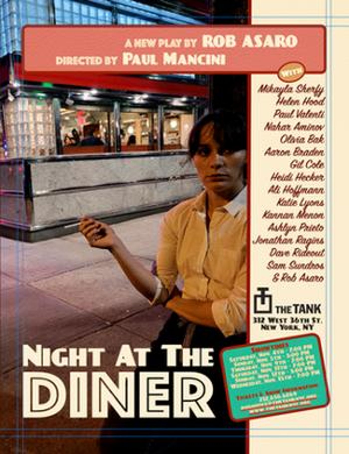 NIGHT AT THE DINER to be Presented at The Tank in November  Image