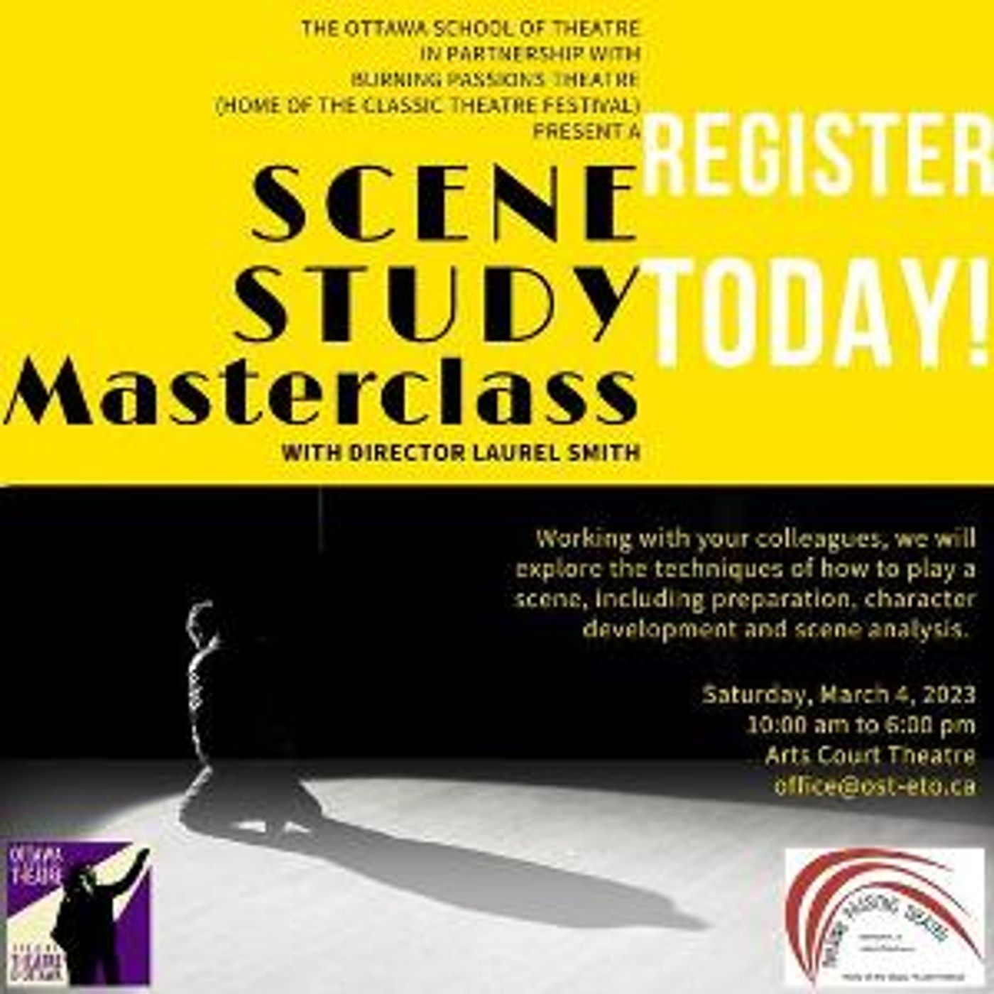 Ottawa School of Theatre and Burning Passions Theatre To Present Scene Study Master Class With Director Laurel Smith  Image