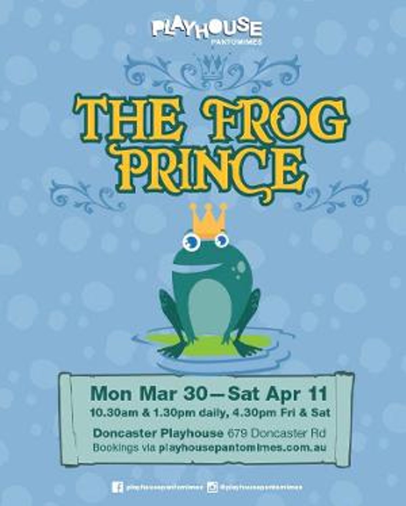 Playhouse Pantomimes Brings THE FROG PRINCE To Doncaster  Image