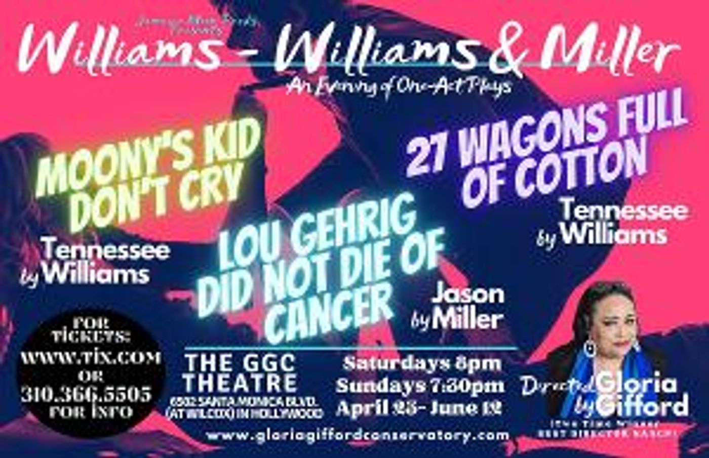 WILLIAMS-WILLIAMS & MILLER Opens April 30 At Gloria Gifford Conservatory  Image
