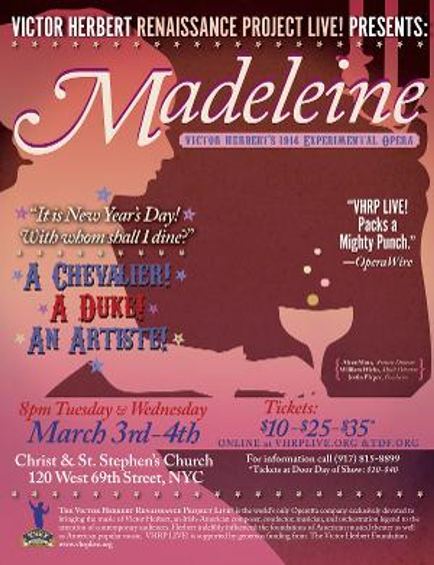 VHRP LIVE! Continues Its Sixth Season, With Victor Herbert's 1914 Experimental Opera MADELEINE  Image